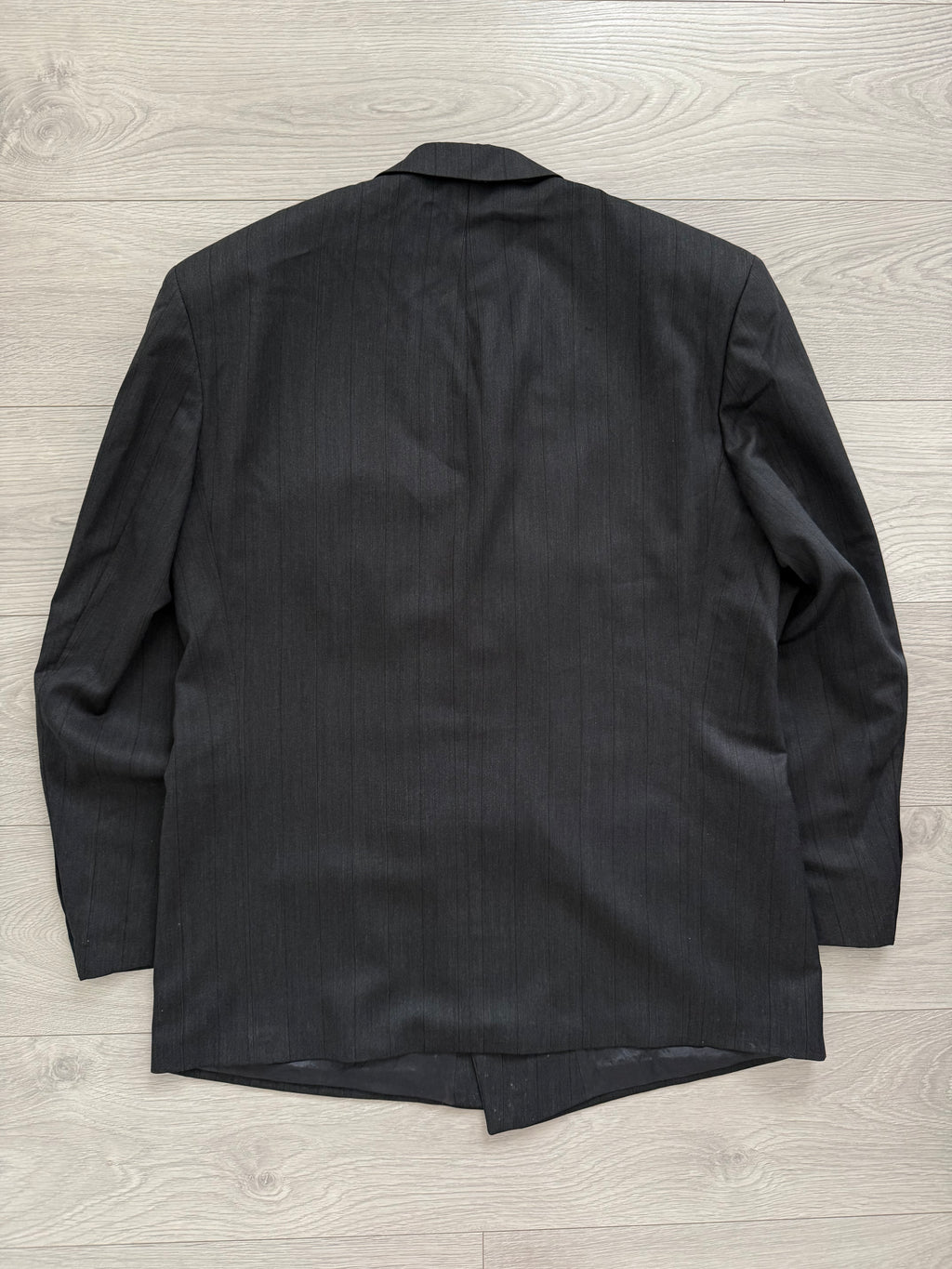 Hugo Boss 1980s 'Al Capone' Double Breasted Pleated Wool Cashmere Suit - Size XXL Jacket / 36" Waist