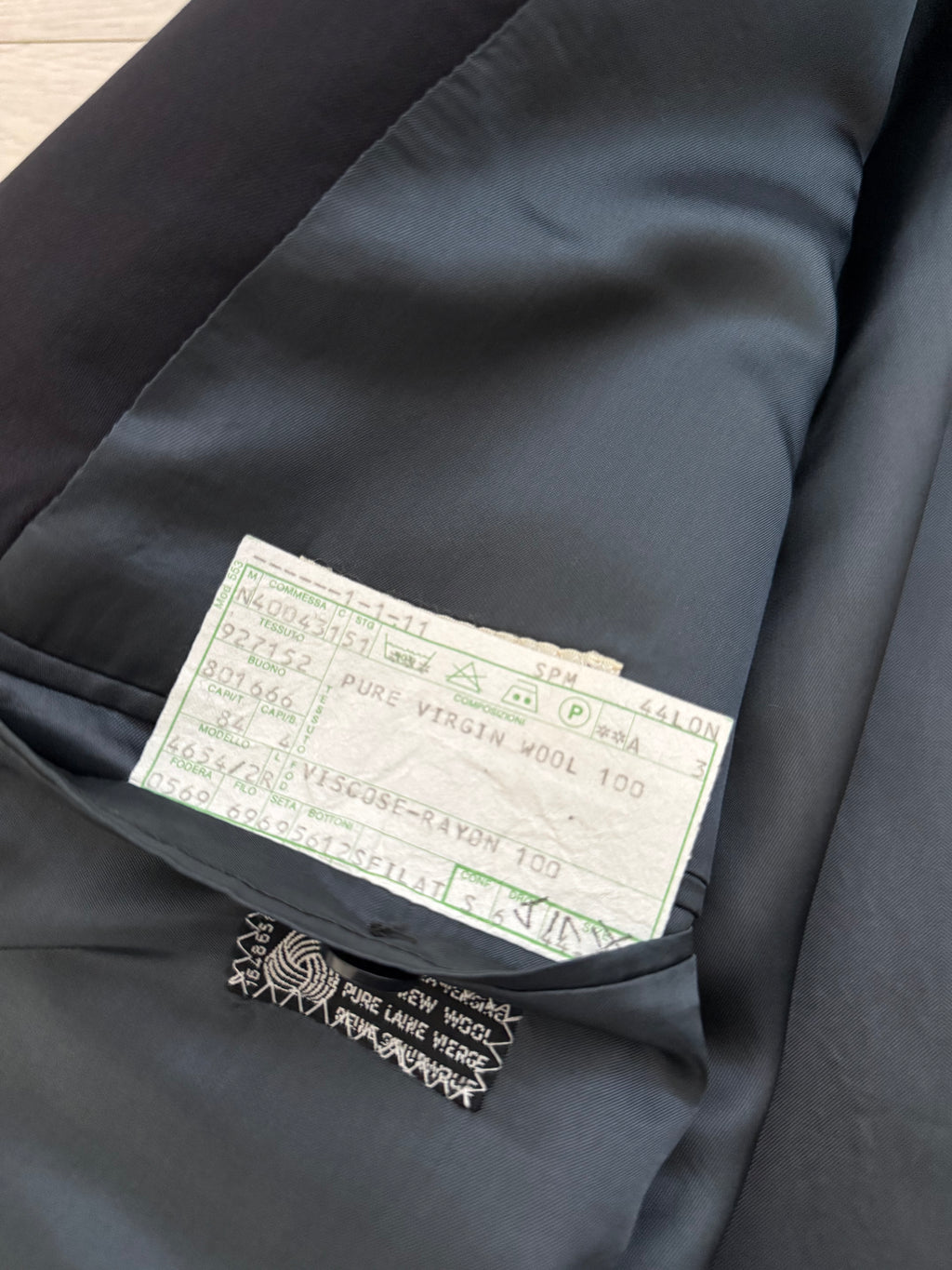 Giorgio Armani 1980s 2B Wool Sport Jacket Blazer Dark Navy - Size XXL