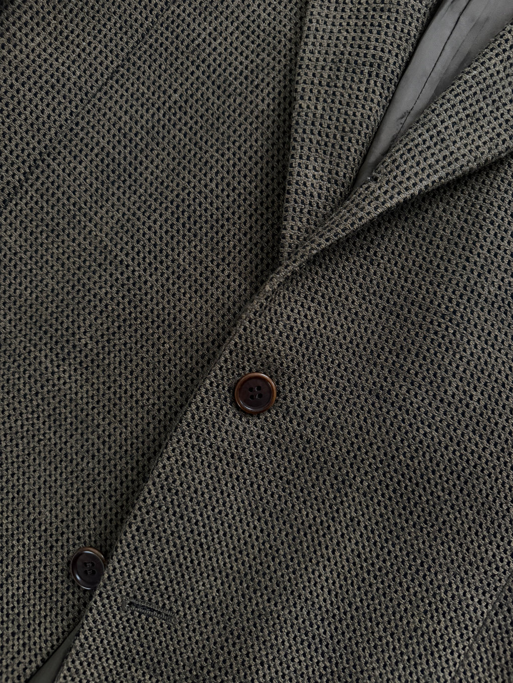 Mani Giorgio Armani 1980s Rolled 3B Wool Textured Sport Jacket Blazer - Size XL