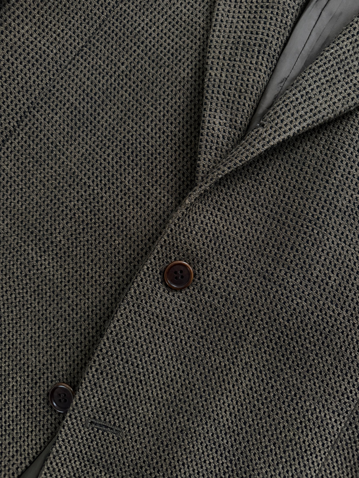 Mani Giorgio Armani 1980s Rolled 3B Wool Textured Sport Jacket Blazer - Size XL