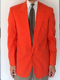 Versace 1980s 1B Orange Cotton Sport Jacket Blazer - Size L