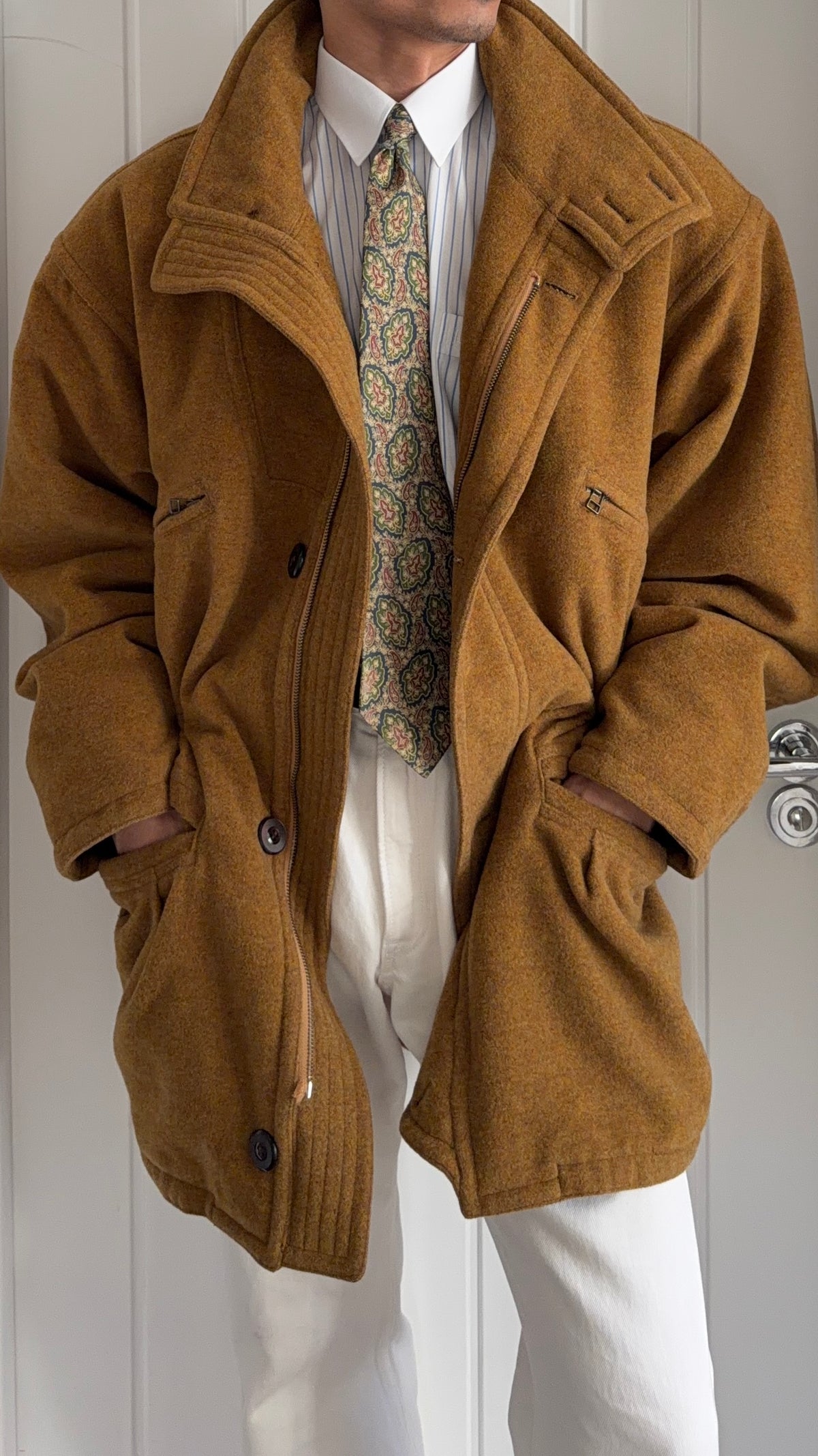 Hugo Boss 1980s Wool Cashmere Sport Coat - Size XXL