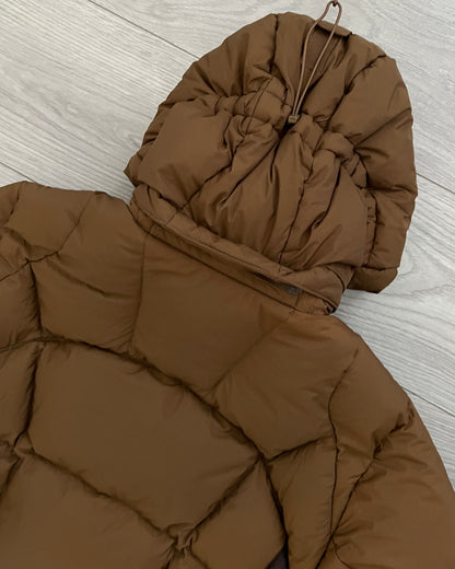 Montbell 00s Goose Down Nylon Gore-Windstopper Brown Puffer Jacket - Size M