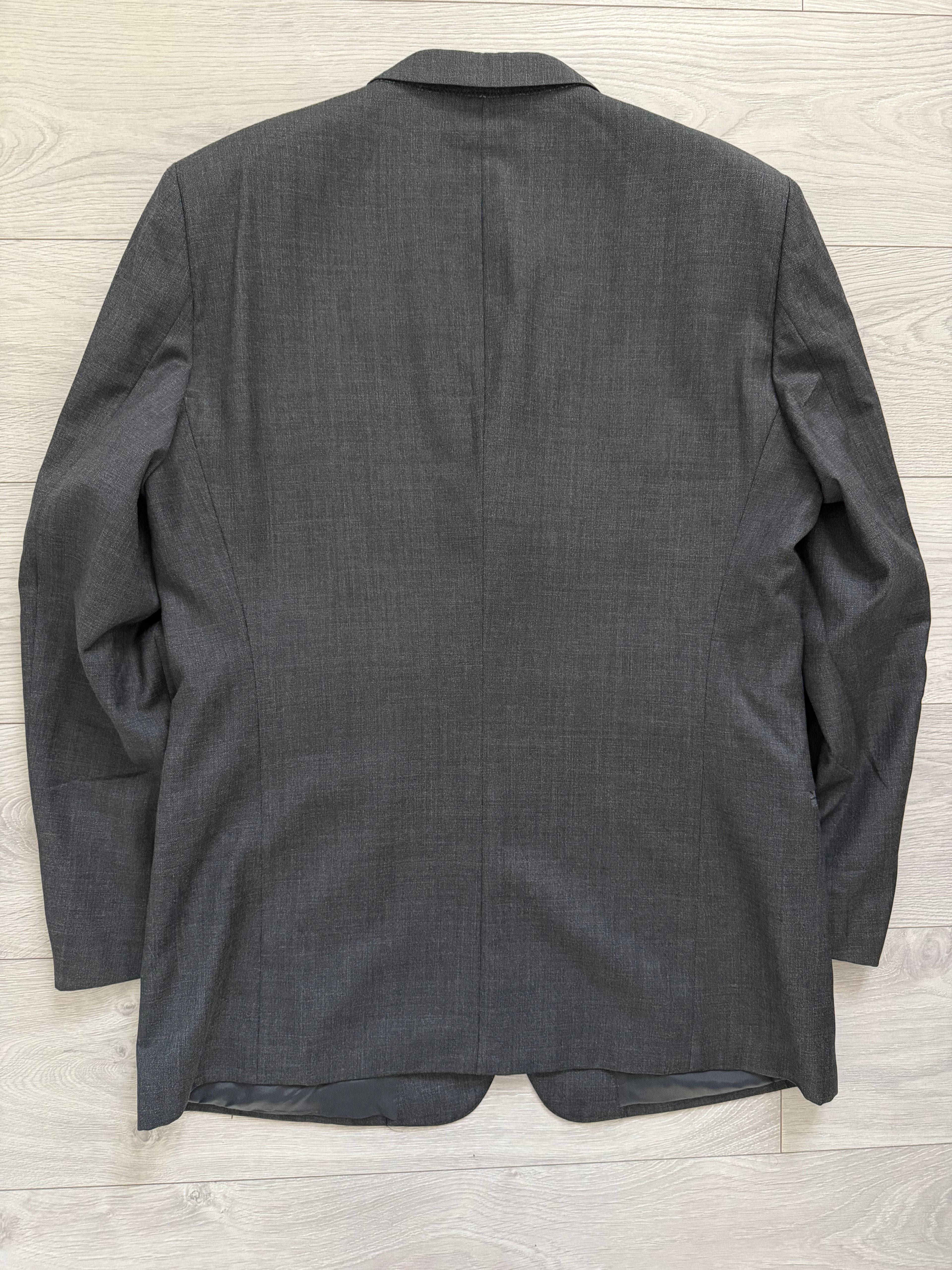 Emporio Armani 1990s 3B Grey Wool Suit - Size XL Jacket / 36" Waist