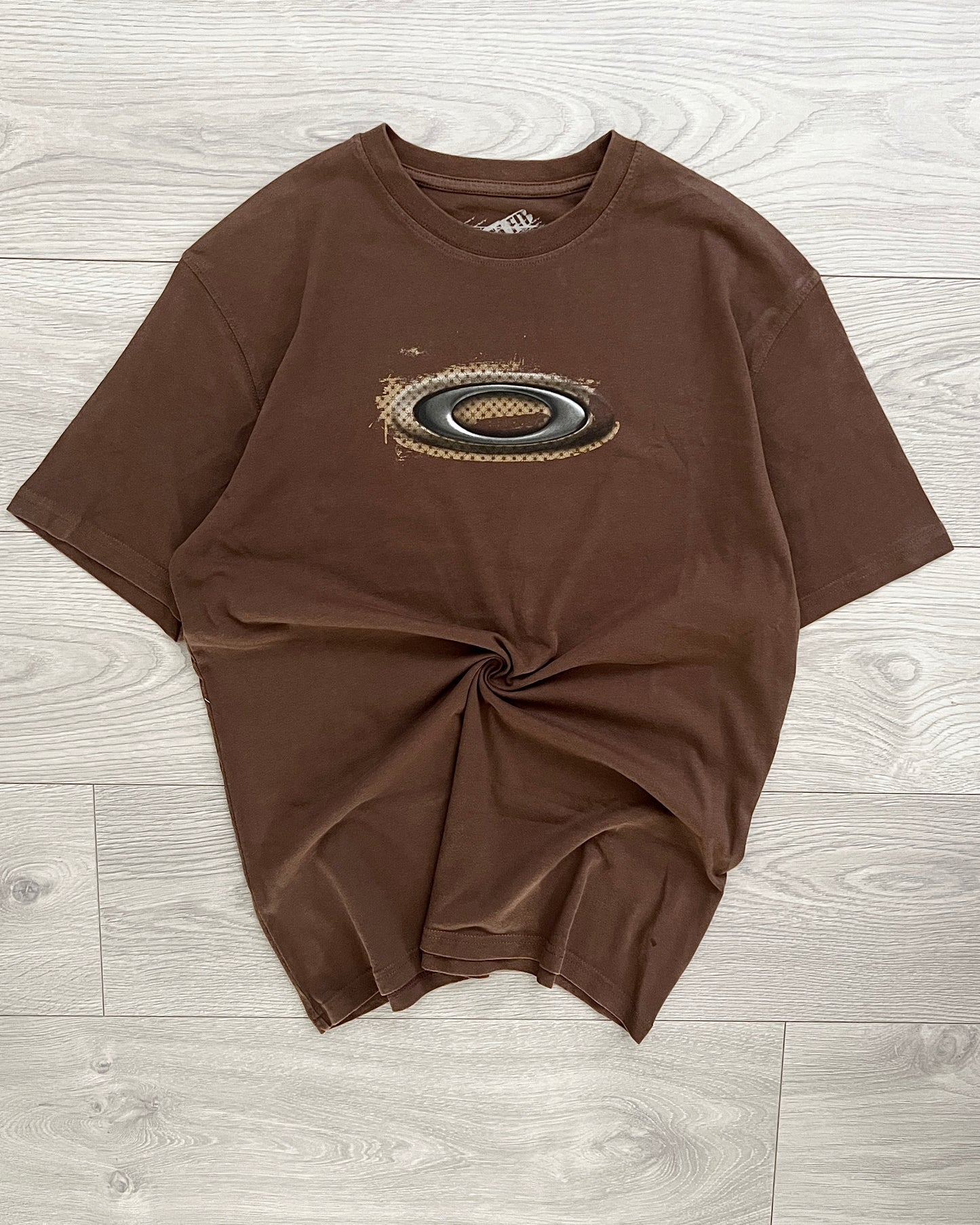 Oakley 00s Icon Logo Brown T-Shirt - Size M