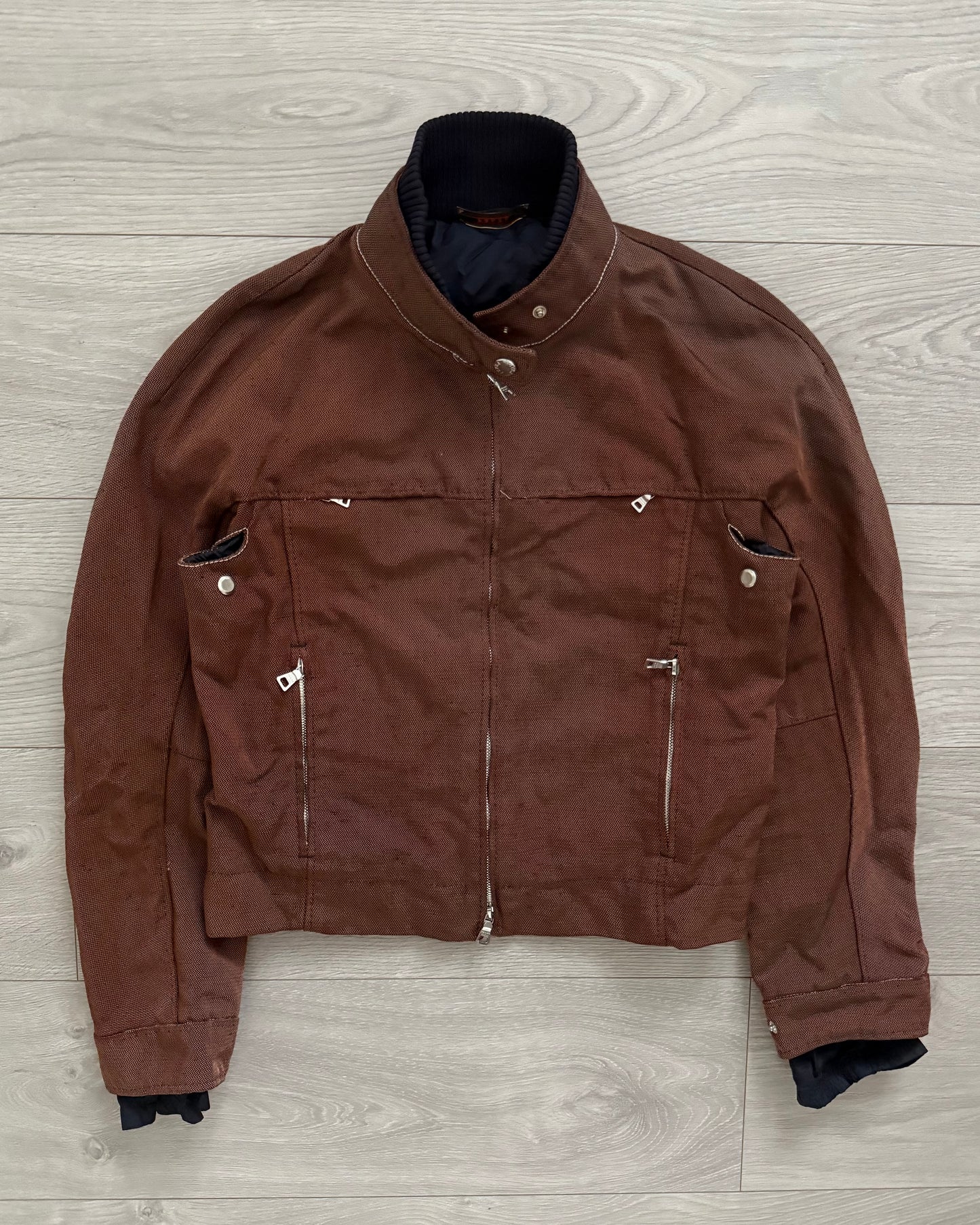 Prada Sport 00s Cafe Racer Moto Jacket - Size S