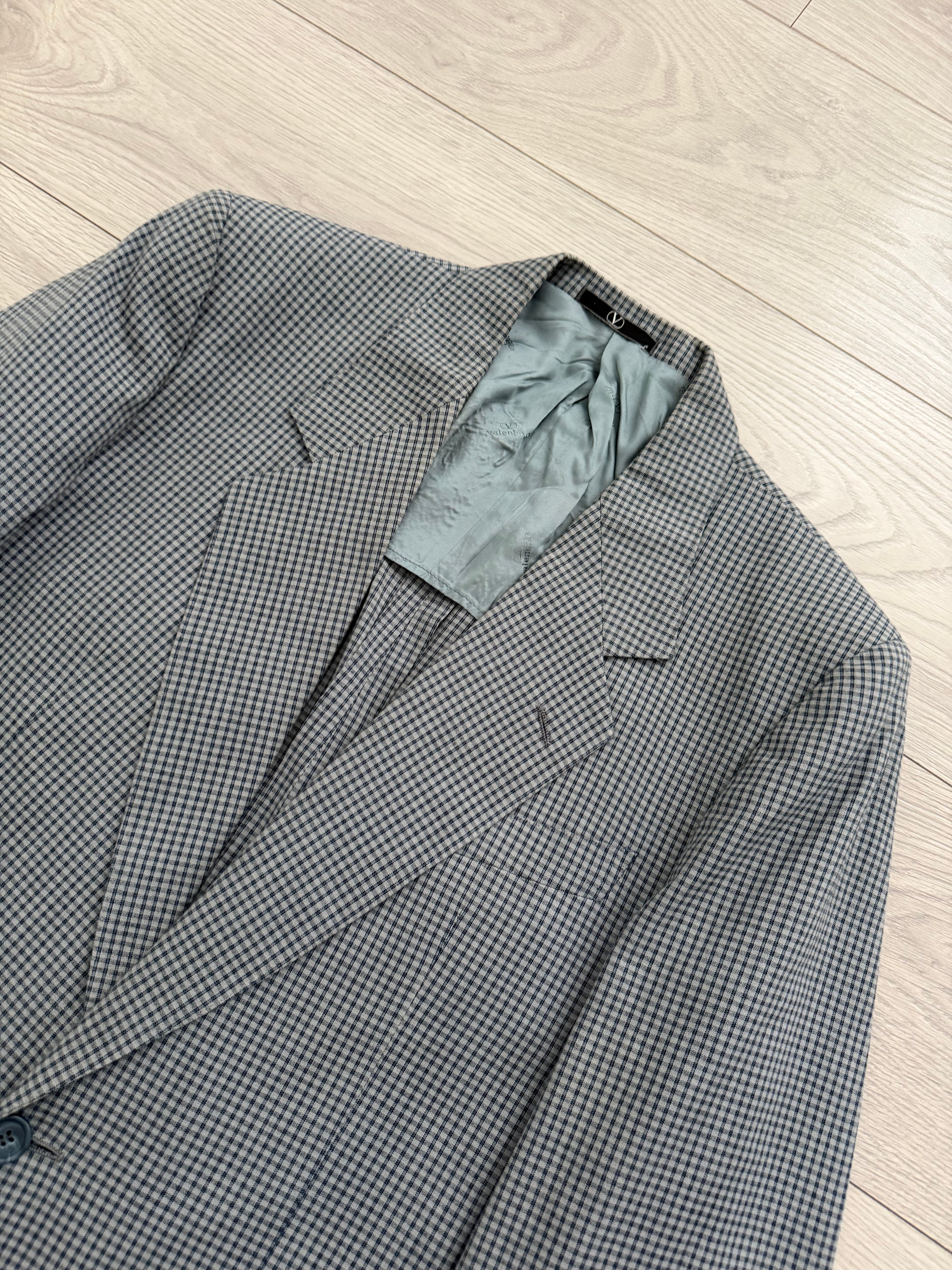 Valentino 1980s 2B Cotton Check Sport Blazer Jacket - Size S
