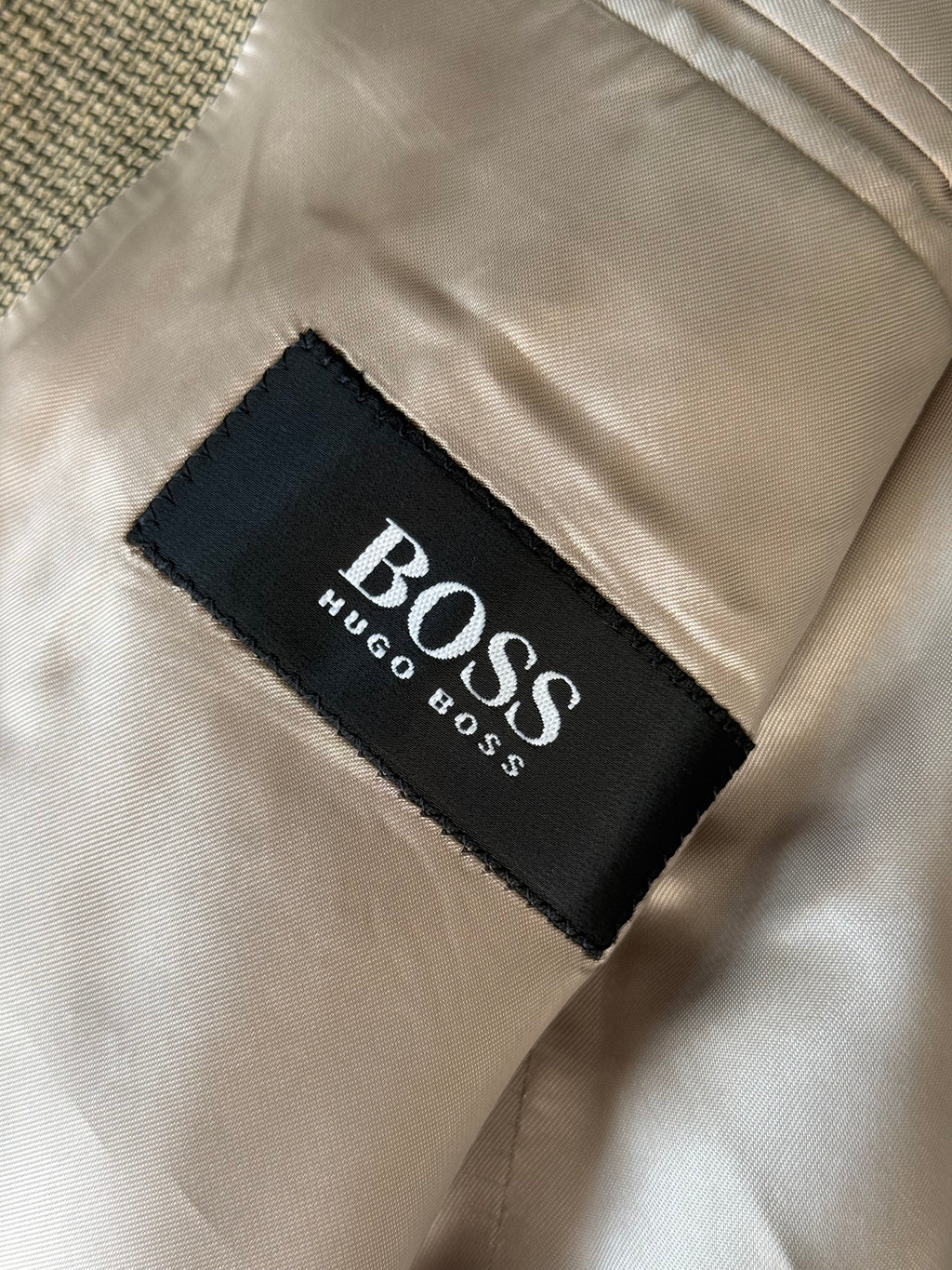 Hugo Boss 1990s Silk Wool 3B Textured Sport Jacket Blazer - Size L