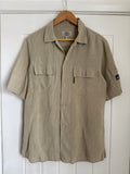 Giorgio Armani Jeans 1990s Linen Blend Draped Shirt - Size M