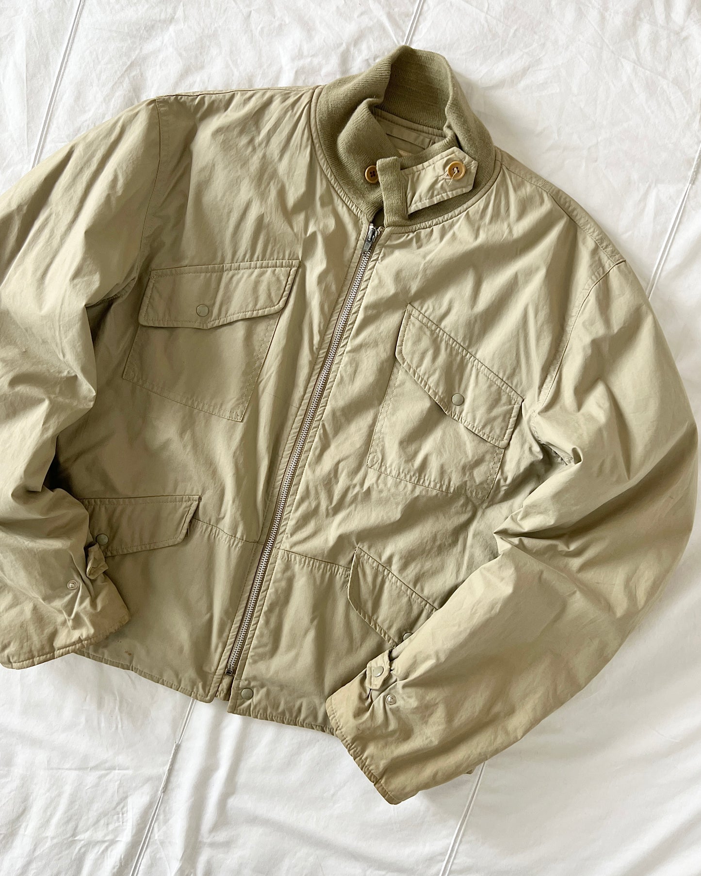 Helmut Lang 1998 High Neck Padded Bomber Jacket - Size M