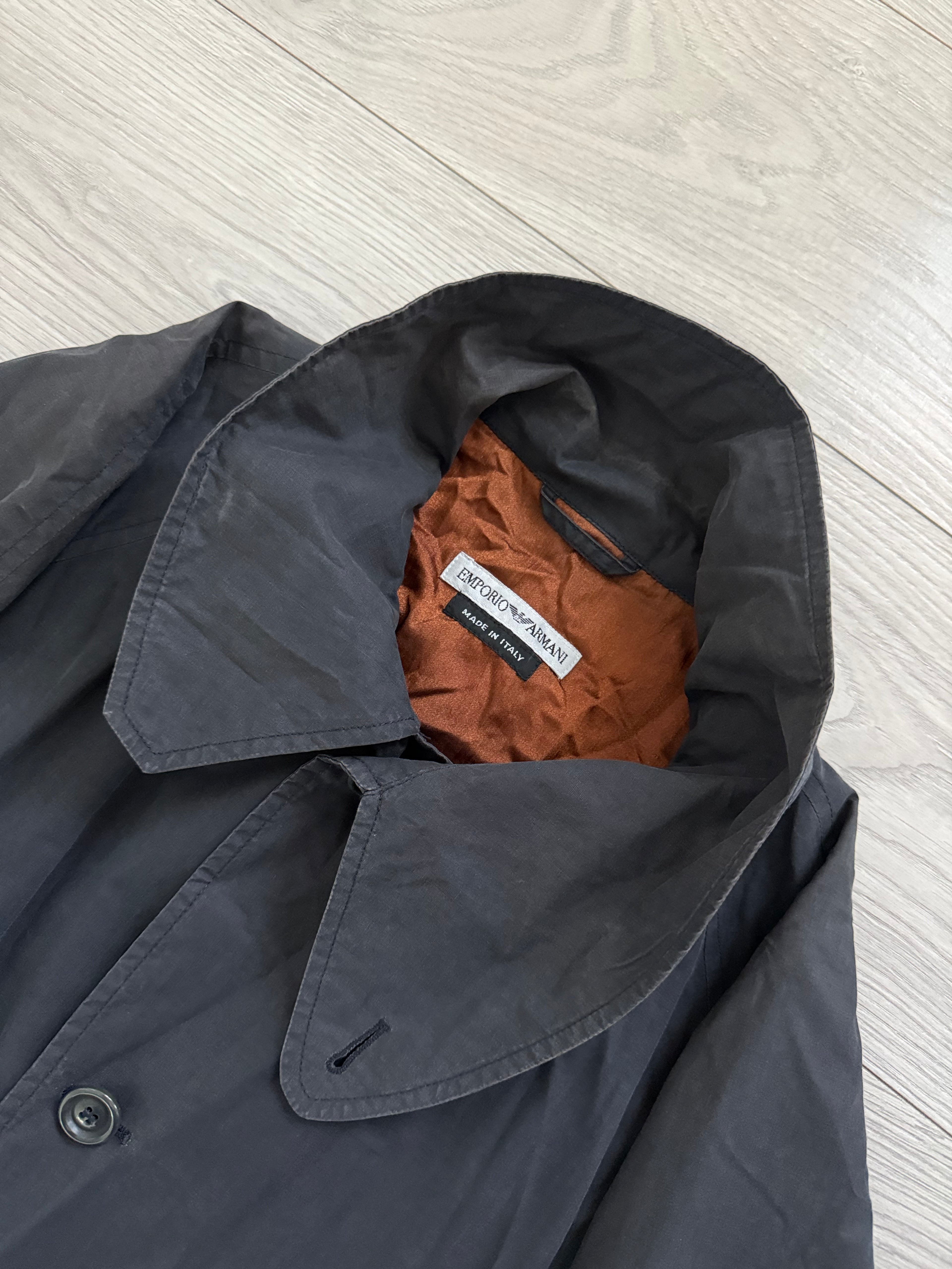 Emporio Armani 1990s Waterproof Trench Coat - Size XL