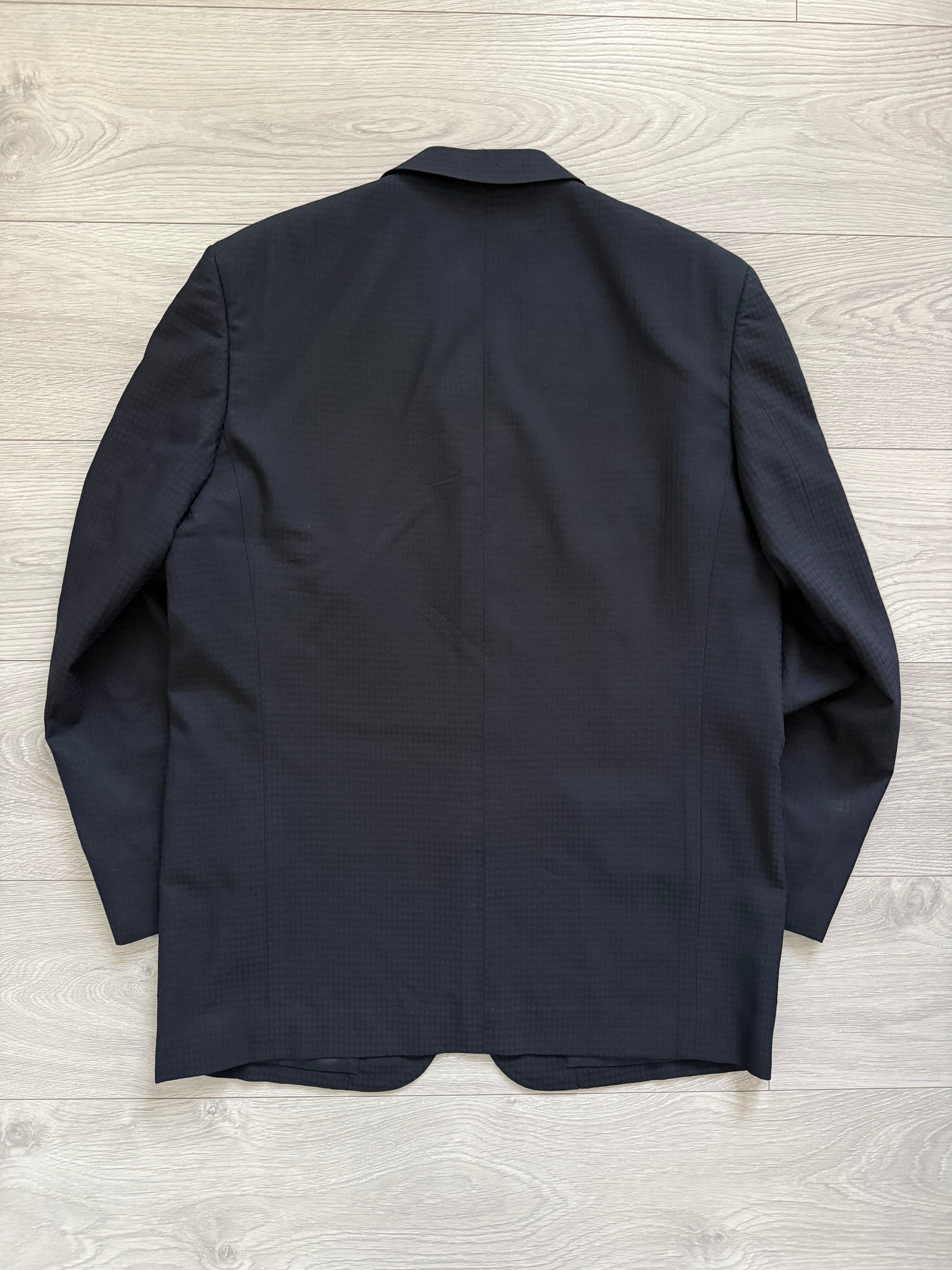Comme Des Garcons Homme 2001 3B Navy Blue Pleated Wool Blend Suit - Size M Jacket / 30" Waist
