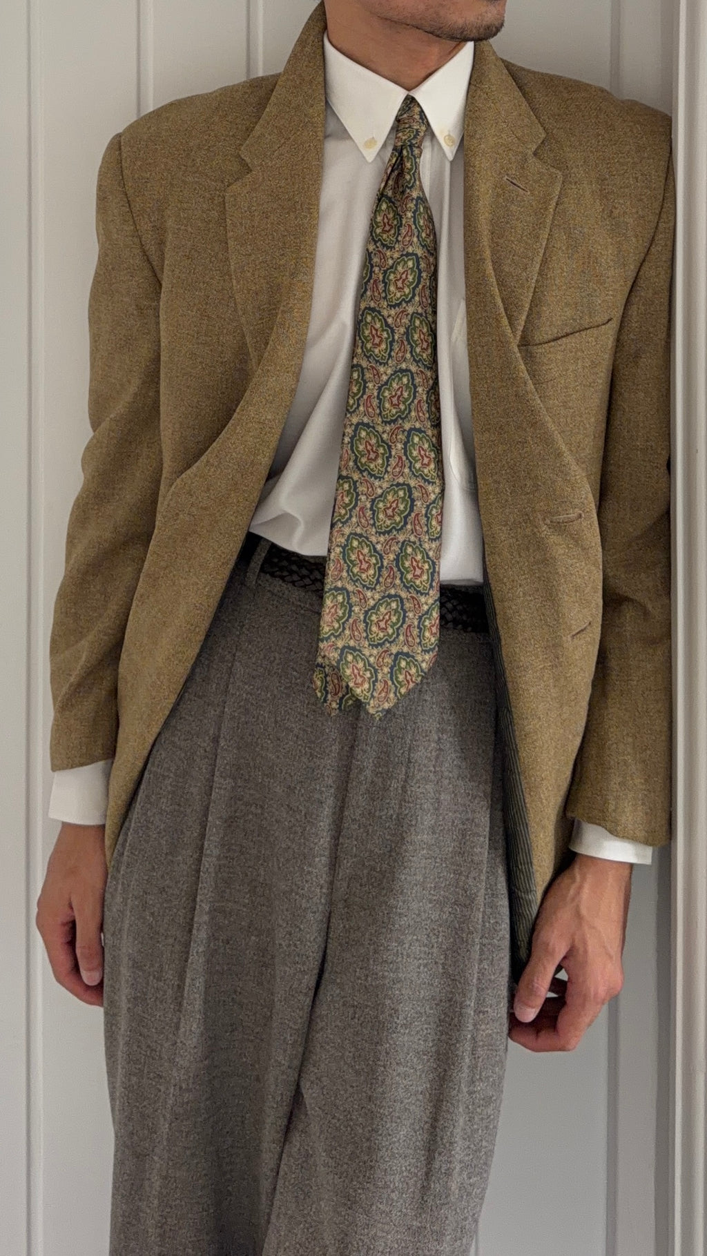 Hilton Armani 1990s Loro Piana Fabric 3B Wool Cashmere Sport Jacket Blazer - Size M