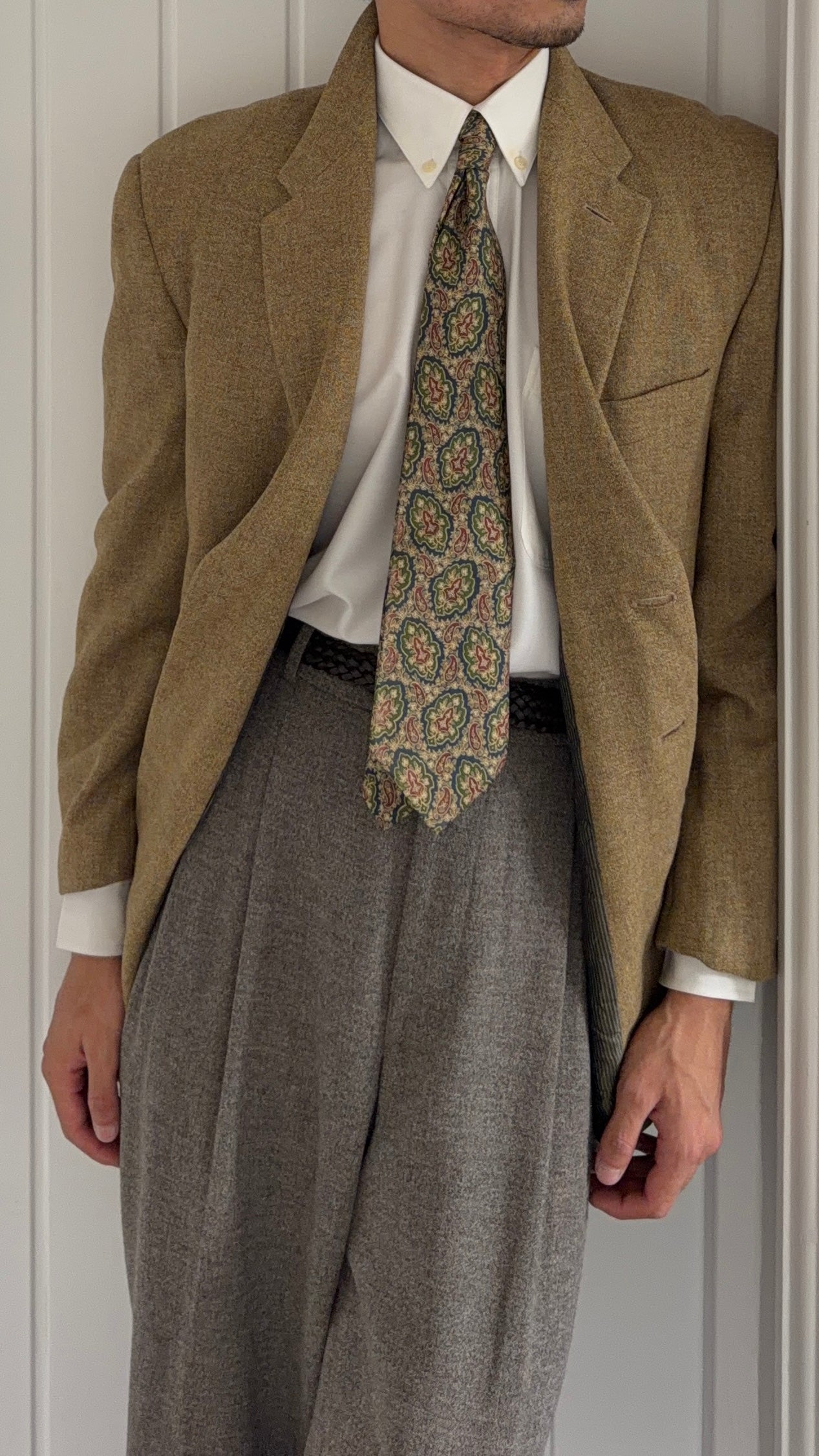 Hilton Armani 1990s Loro Piana Fabric 3B Wool Cashmere Sport Jacket Blazer - Size M