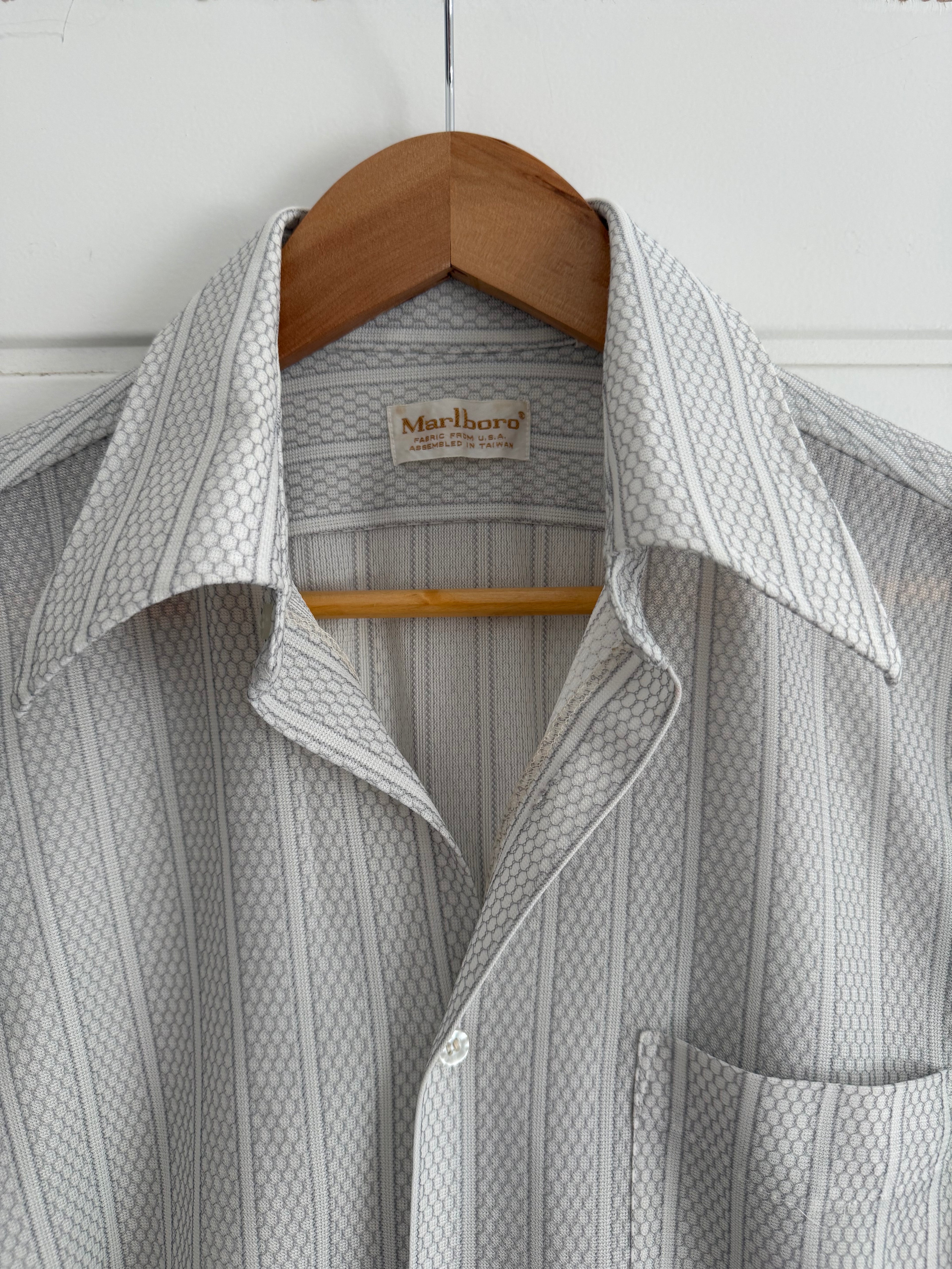 Marlboro 1990s Vintage Crochet Western Shirt - Size S