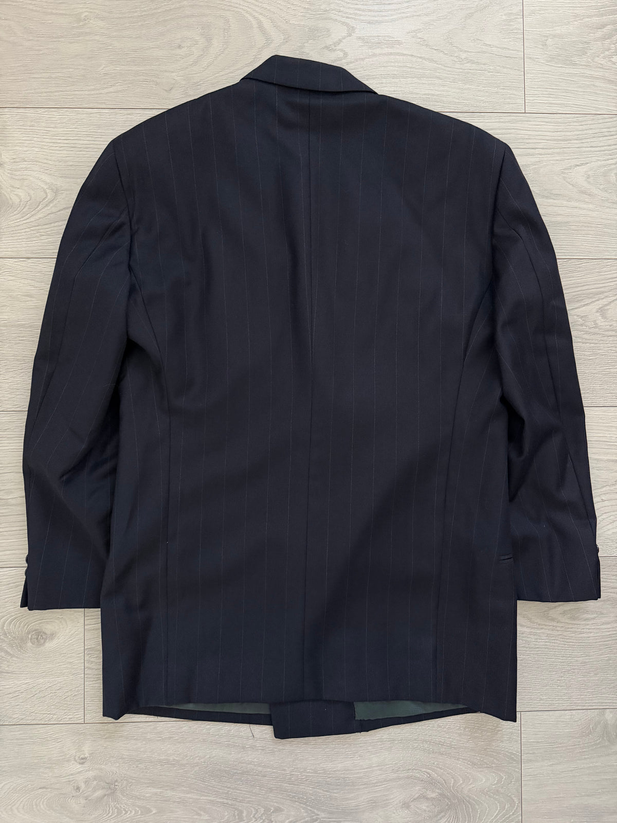 Giorgio Armani 1980s Peaked Lapel Double Breasted Navy Wool Sport Jacket Blazer - Size M