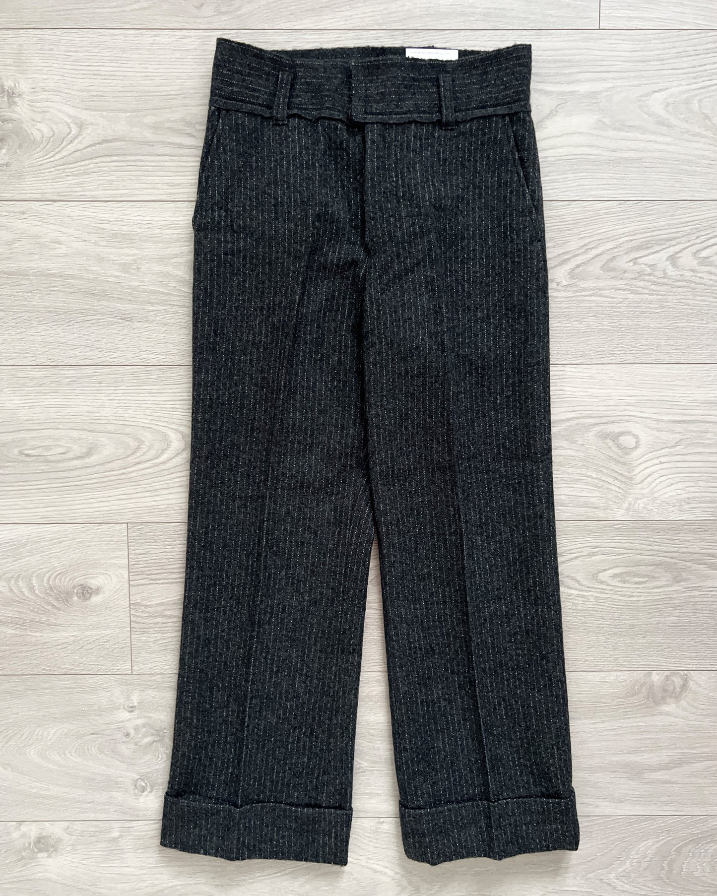 Junya Watanabe AW2003 Raw Wool Striped Trousers - Size 28