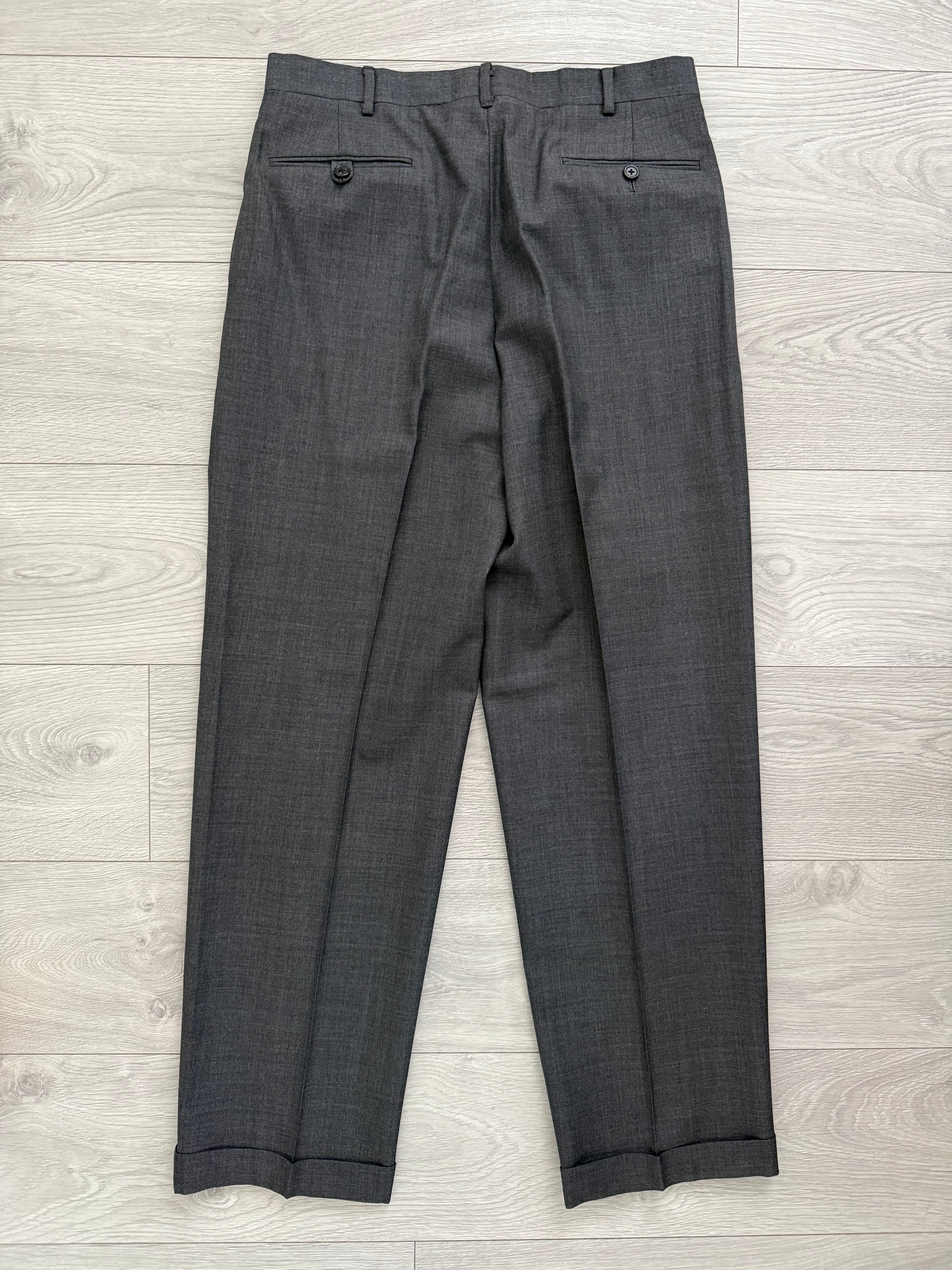 Ralph Lauren 1990s 2B Wool Grey Double-Pleated Suit - Size M Jacket / 32" Waist