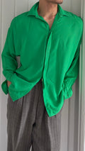 Versace 1990s Relaxed Silk Shirt - Size S