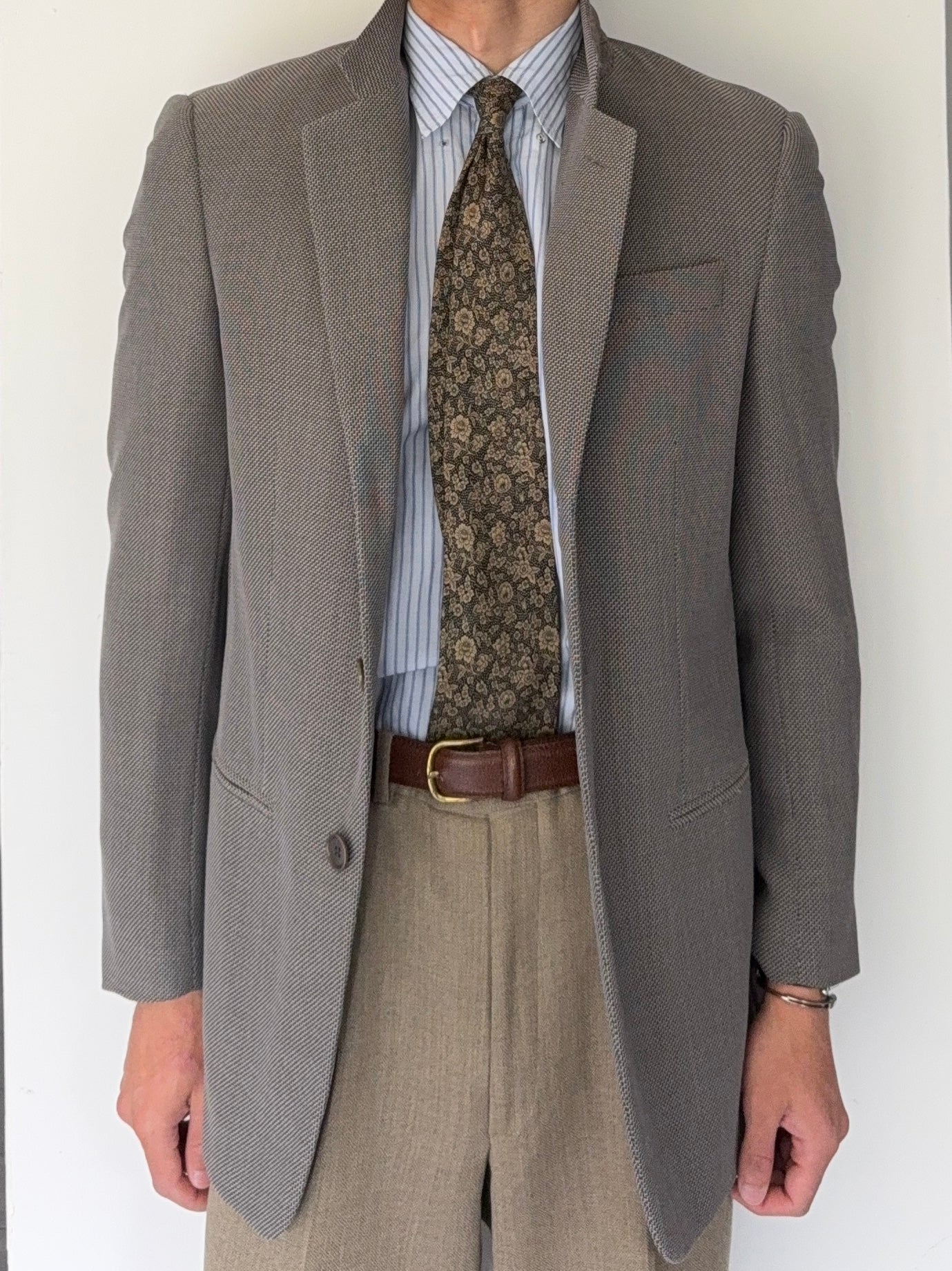 Giorgio Armani Black Label 1990s Textured Wool Sports Blazer
