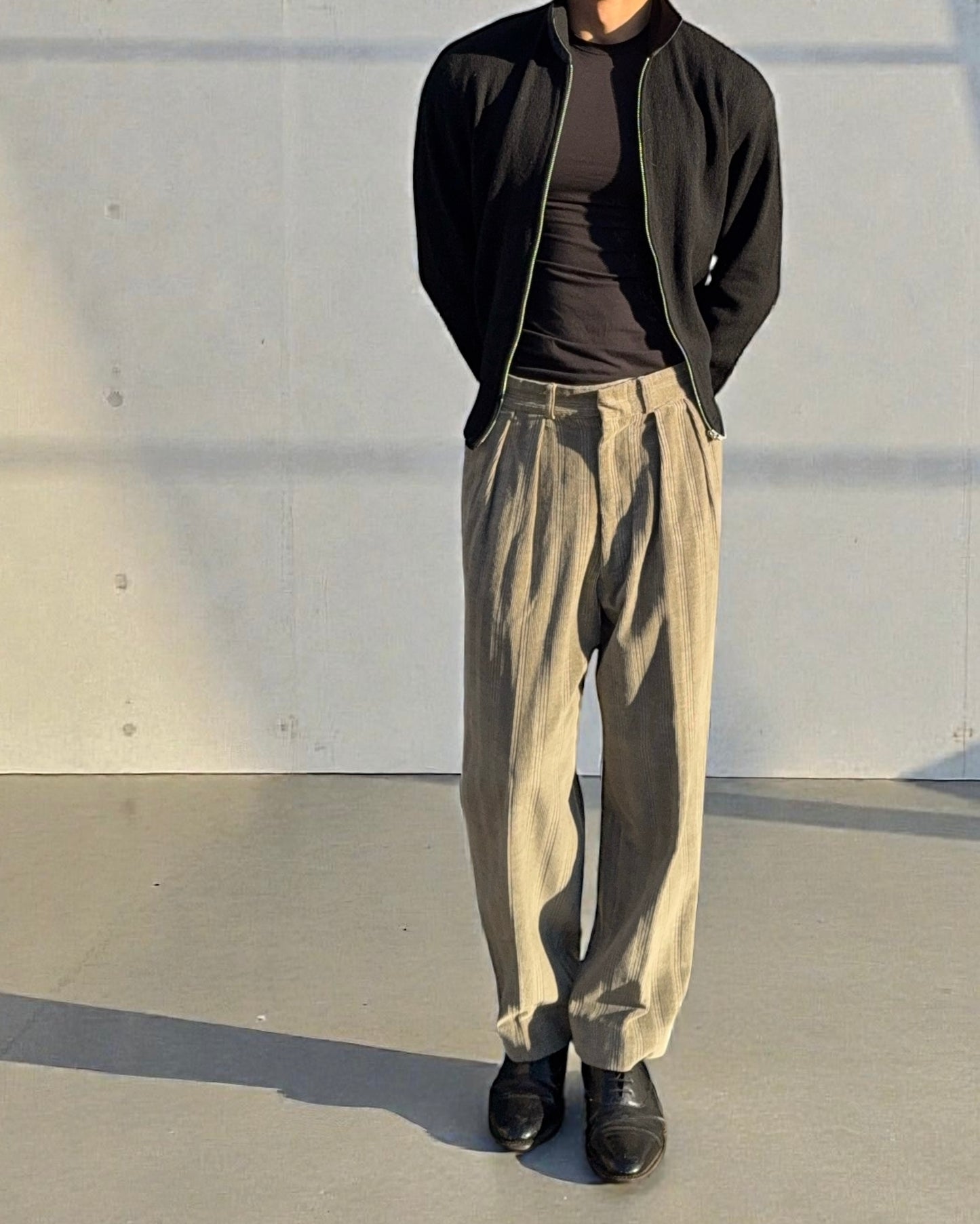 Emporio Armani 1990s Triple Pleat Corduroy Pants - Size 30