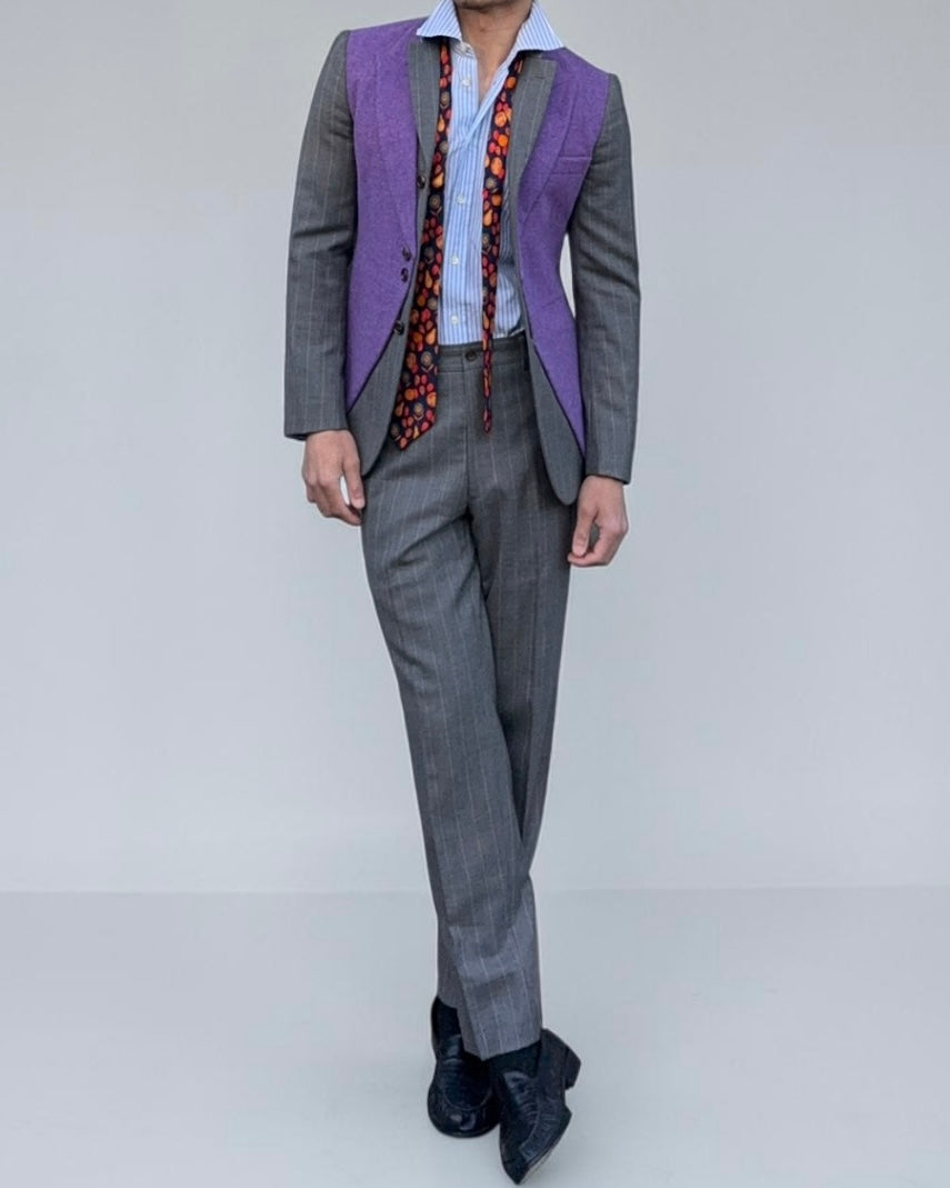 Comme Des Garcons Homme Plus AW2009 Curve Panelled Wool Suit - Size XS Jacket / 30" Waist