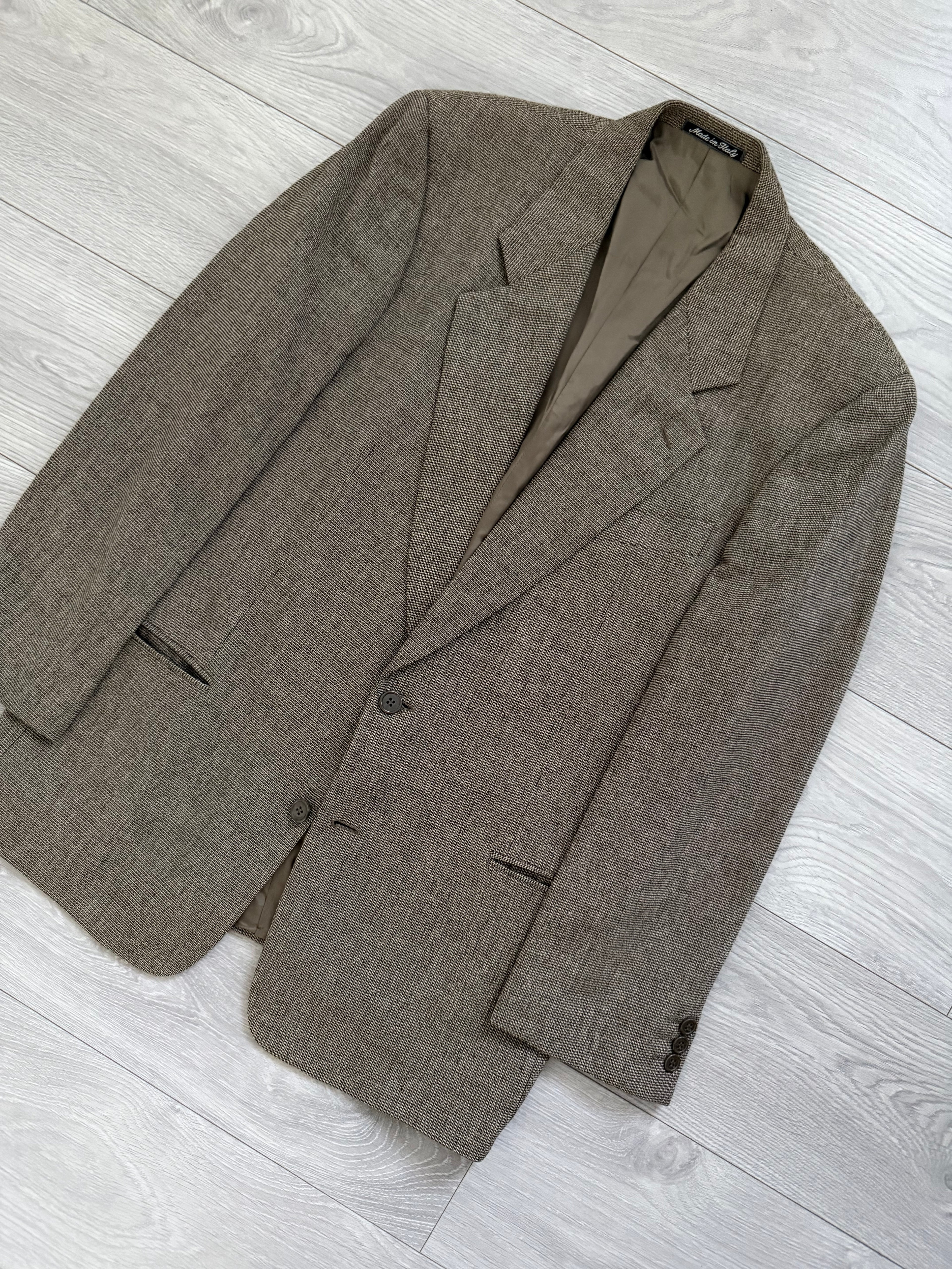 Giorgio Armani 1980s 2B Textured Wool Sports Blazer Jacket - Size L