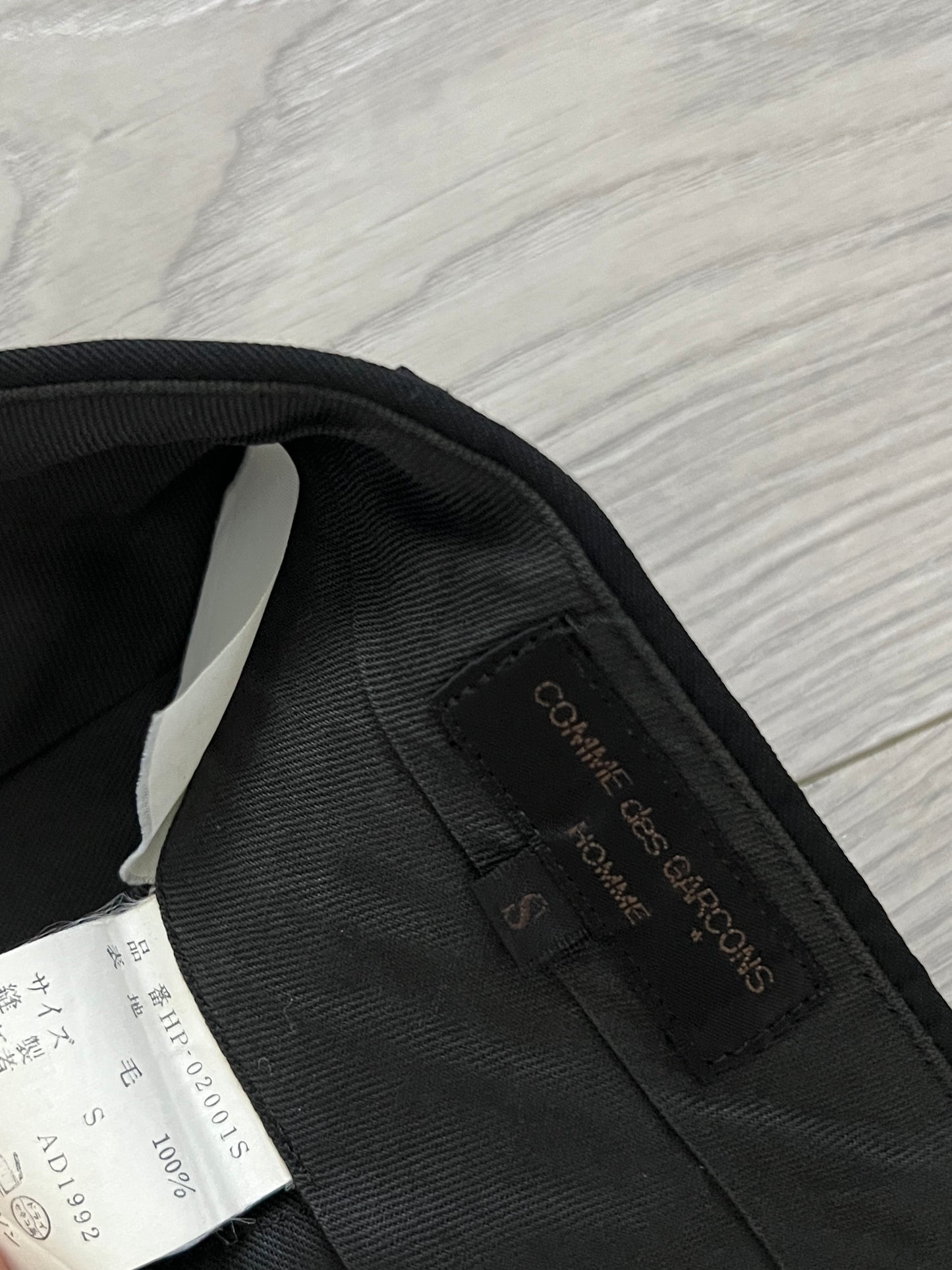 Comme Des Garcons Homme 1992 Double-Pleated Black Wool Suit - Size M Jacket / 30" Waist