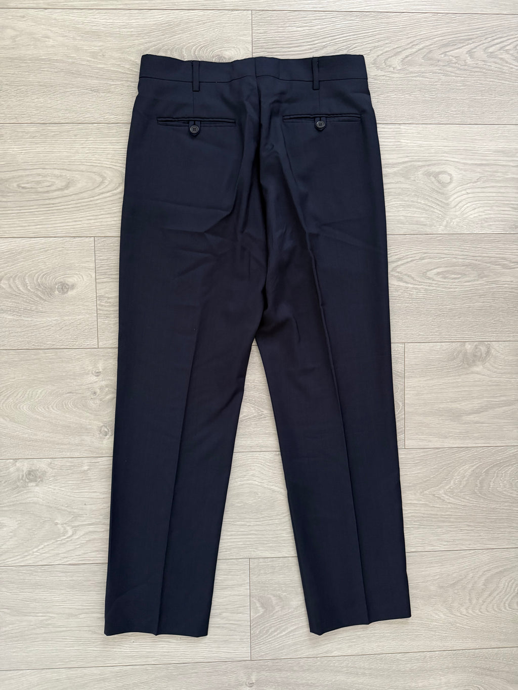 Helmut Lang 1999 Metal Tab 3B Navy Wool Suit - Size S Jacket / 30" Waist