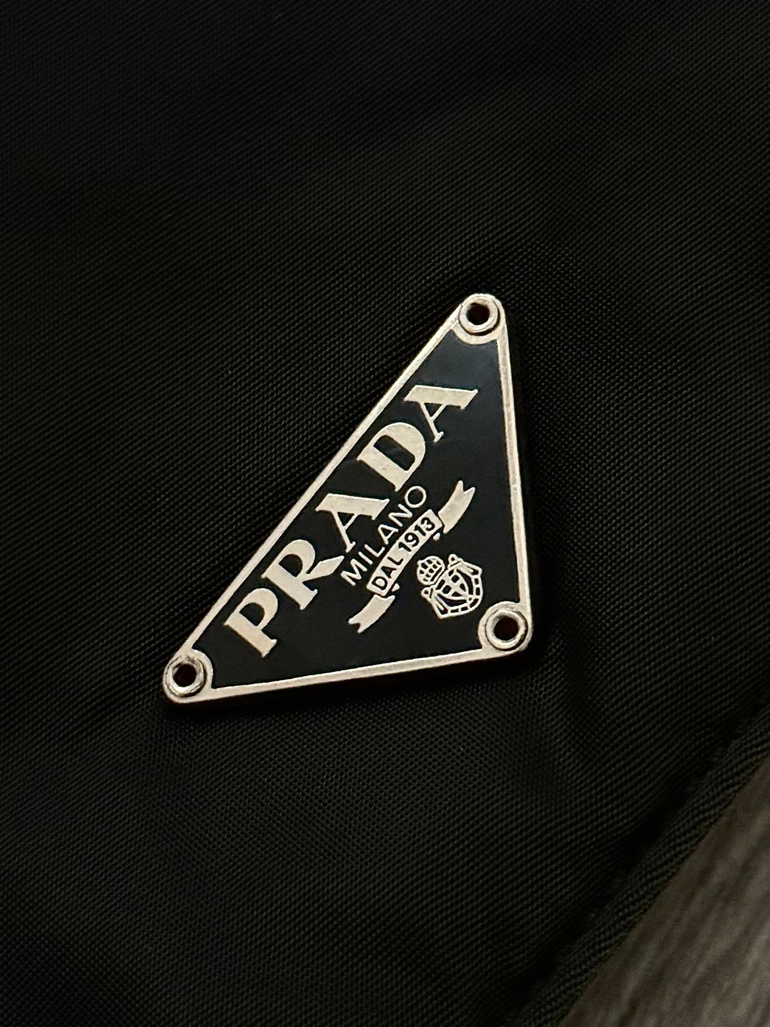 Prada FW1998 Anatomical Plaque Logo Nylon Crossbody Bag