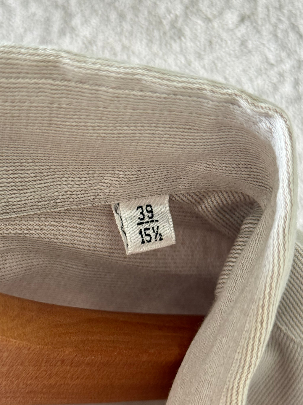 Armani 1990s Taupe Beige Cotton Shirt - Size M