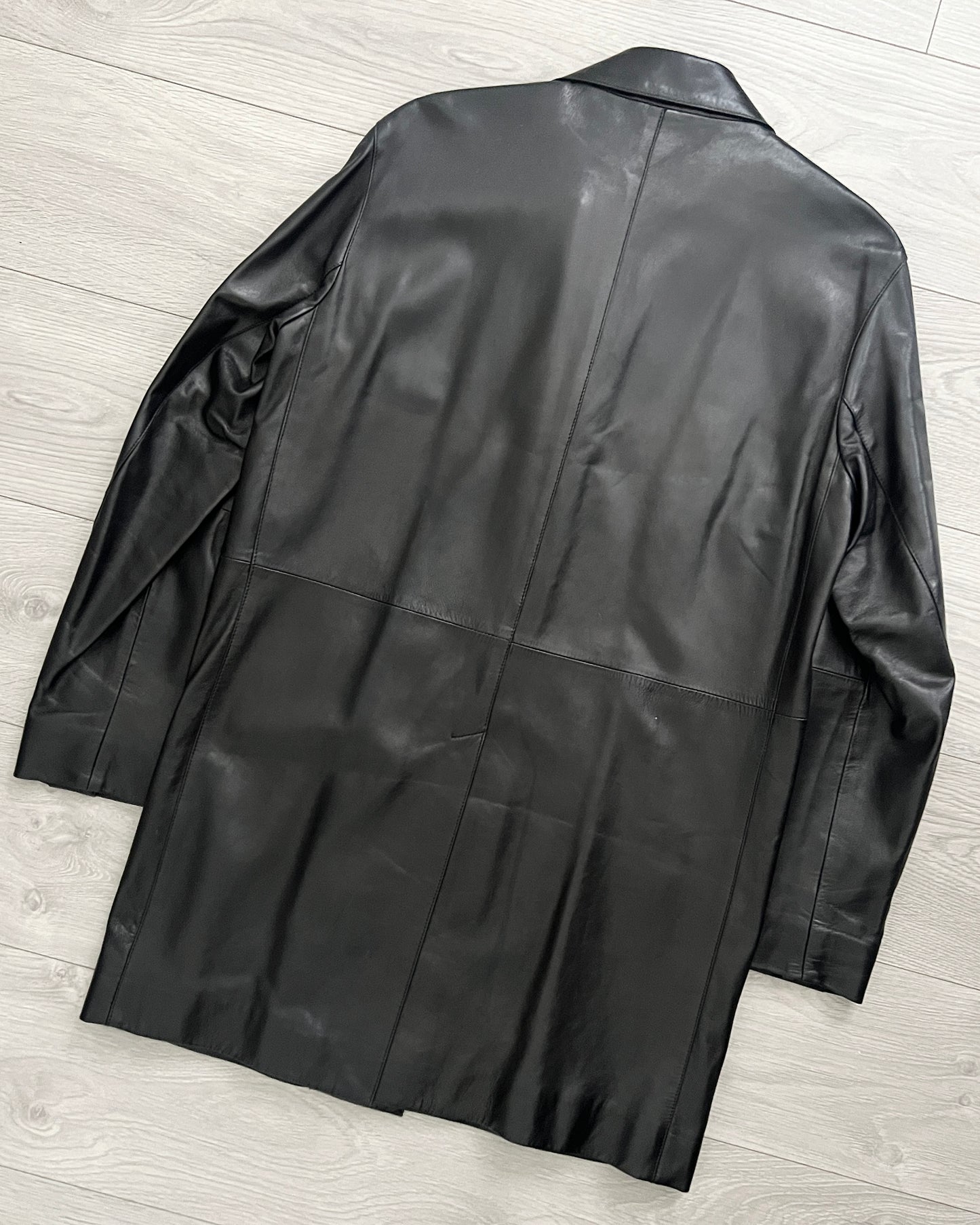 Prada Mainline AW2003 Leather Coat - Size M