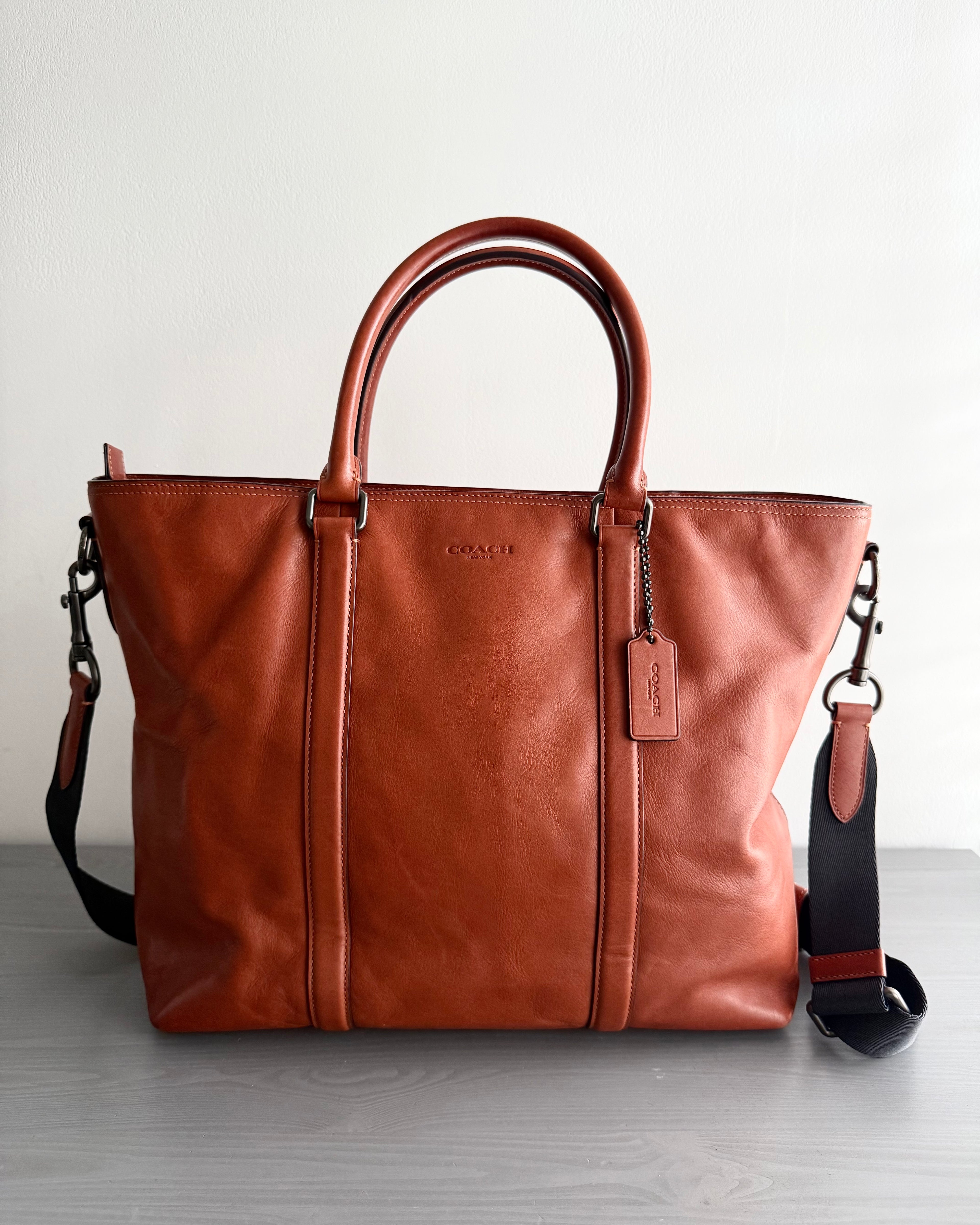 Coach New York Vintage Leather Hold-All Tote Bag