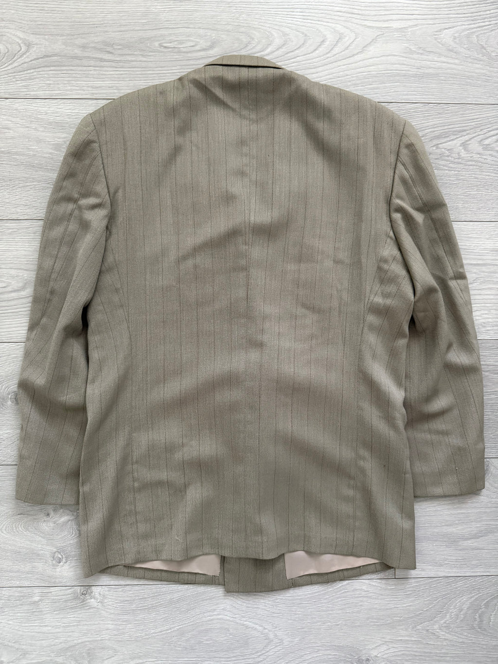 Emporio Armani 1990s Peaked Lapel Double Breasted Lightweight Wool Sports Jacket Blazer - Size M
