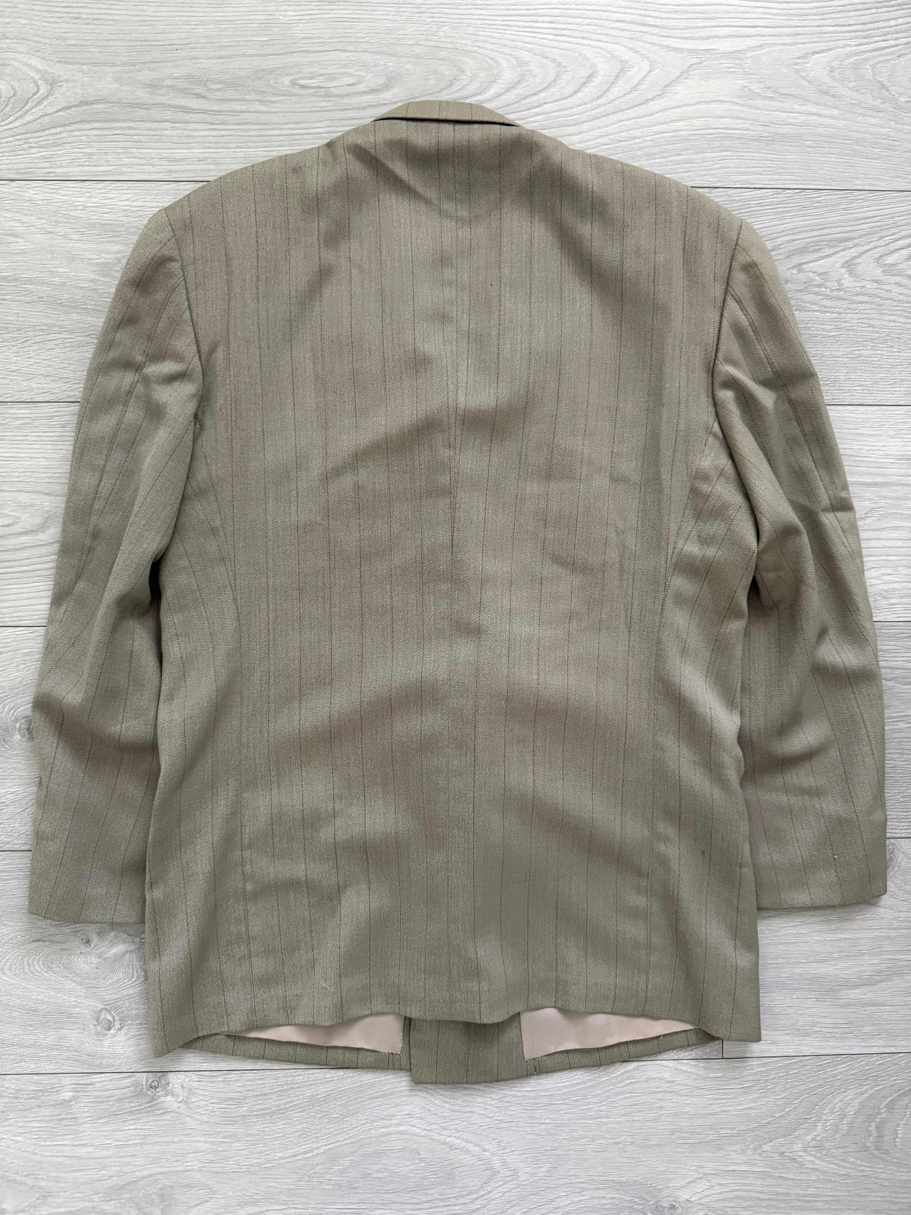 Emporio Armani 1990s Peaked Lapel Double Breasted Lightweight Wool Sports Jacket Blazer - Size M