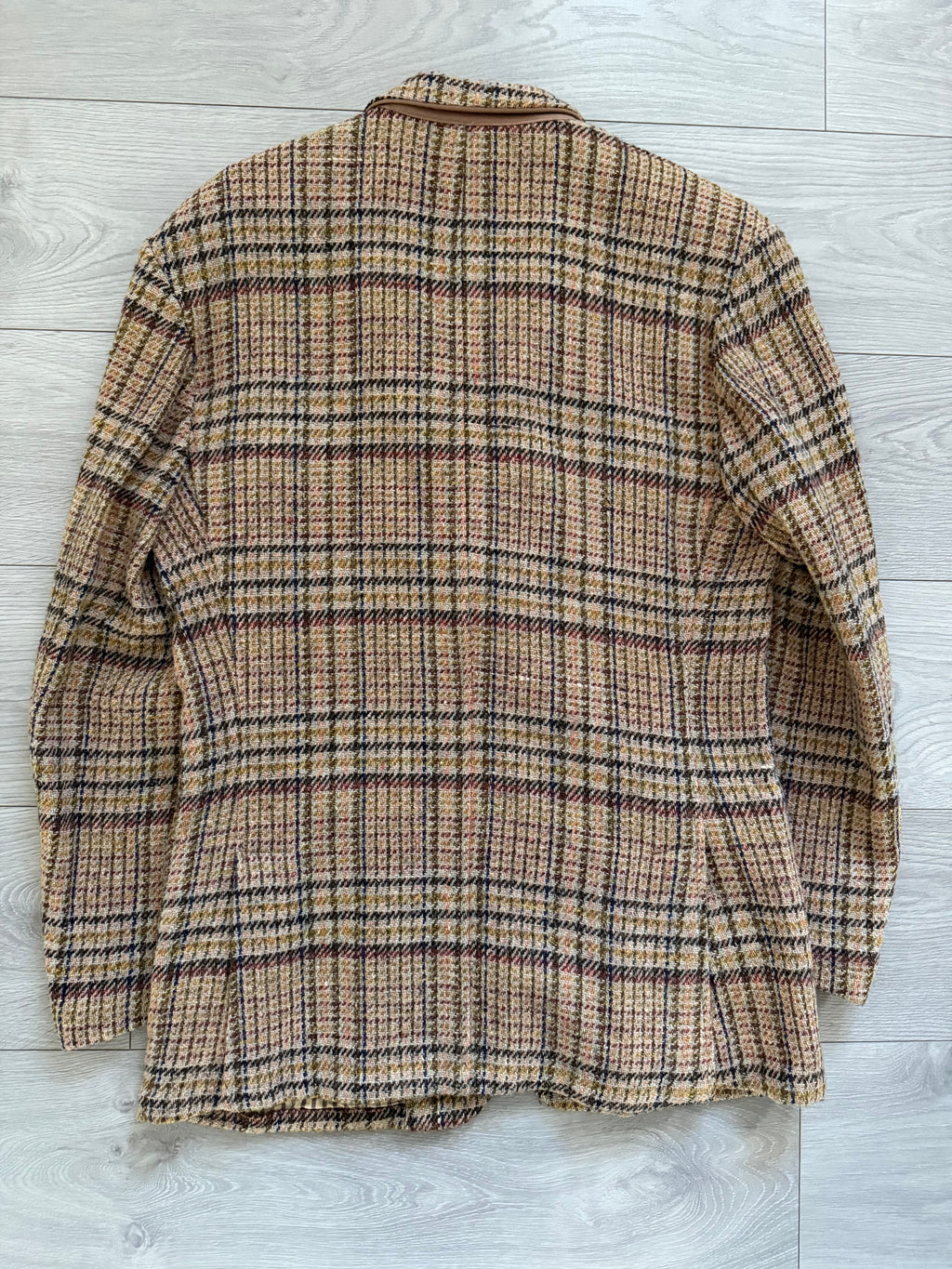 Emporio Armani 1990s 3B Check Wool Textured Sport Jacket Blazer - Size M