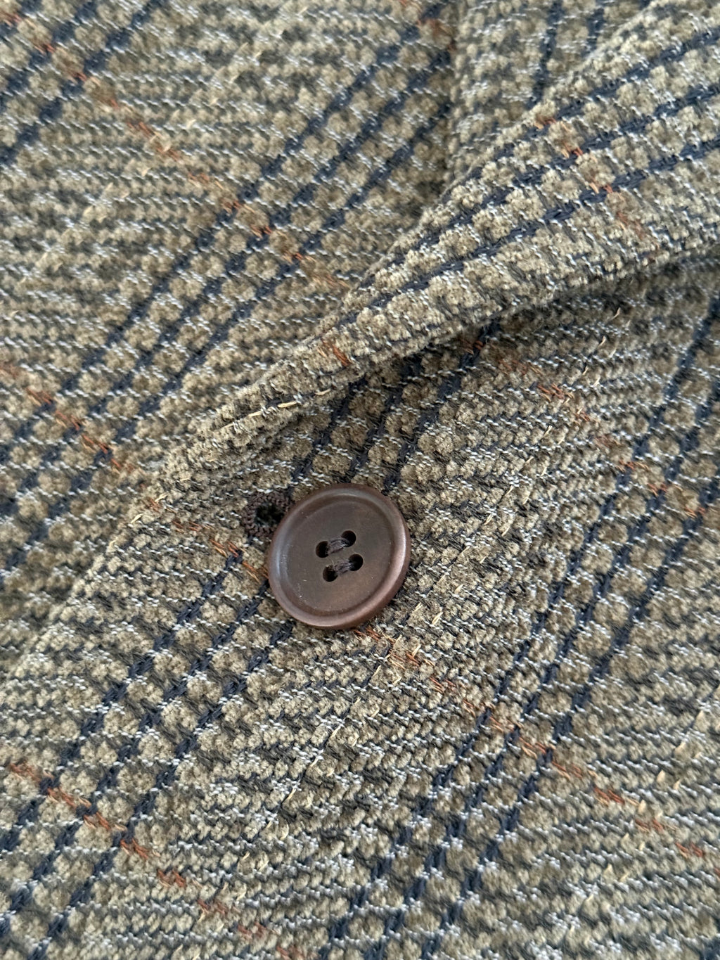 Giorgio Armani 1980s Textured Wool Brown Sports Blazer Jacket - Size XXL