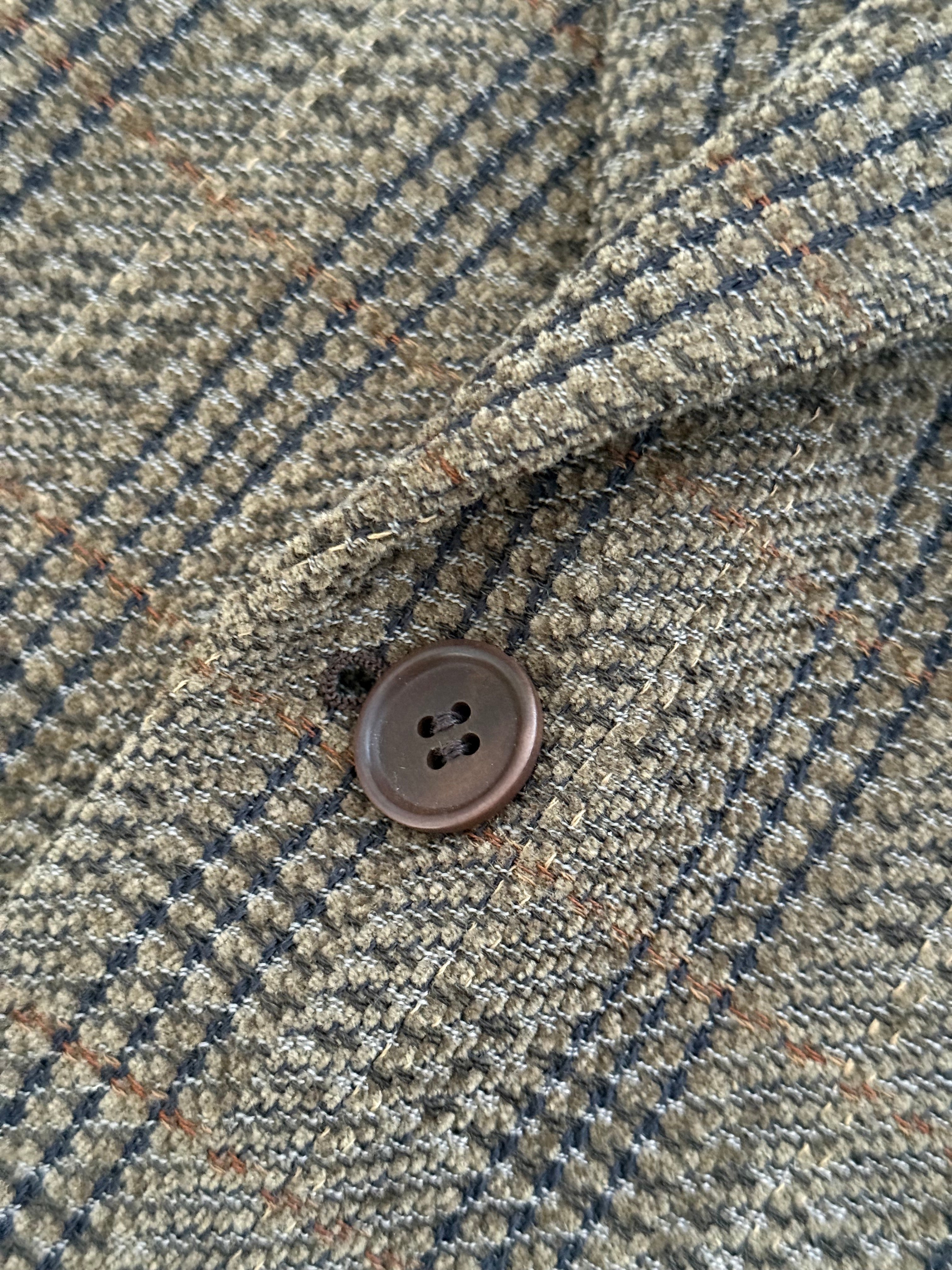 Giorgio Armani 1980s Textured Wool Brown Sports Blazer Jacket - Size XXL