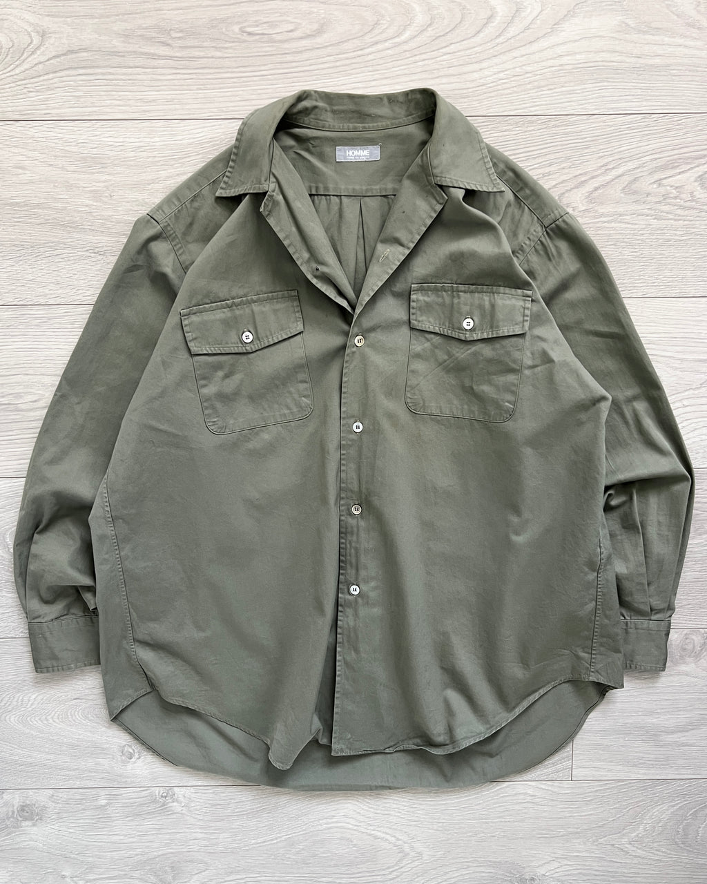 Comme Des Garcons Homme 1980s Military Cargo Relaxed Shirt - Size M