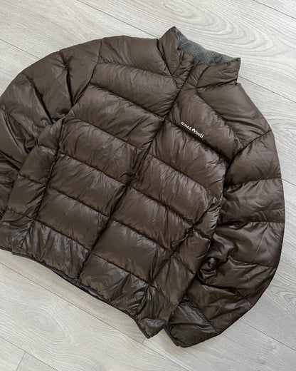 Montbell 00s Goose Down Brown Nylon Puffer Jacket - Size L