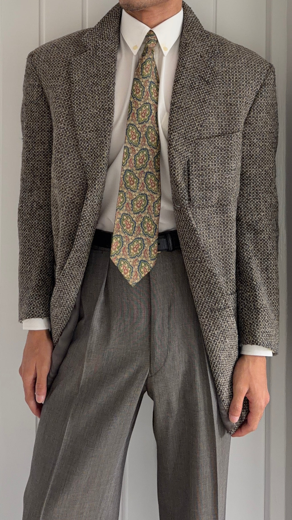 Canali 1980s 3B Textured Soft Wool Sport Jacket Blazer - Size M
