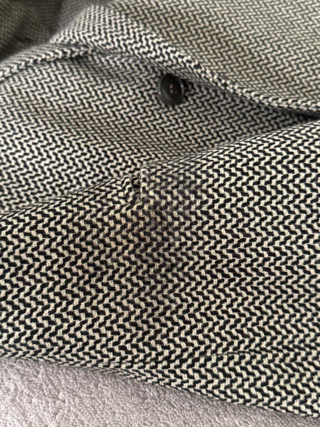Giorgio Armani 1980s Wool Textured Sports Blazer Jacket - Size M