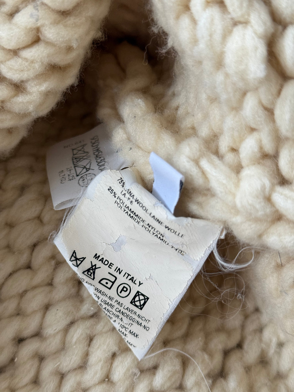 Martin Margiela FW2004 Oversized Neck Chunky Knit Sweater - Size S