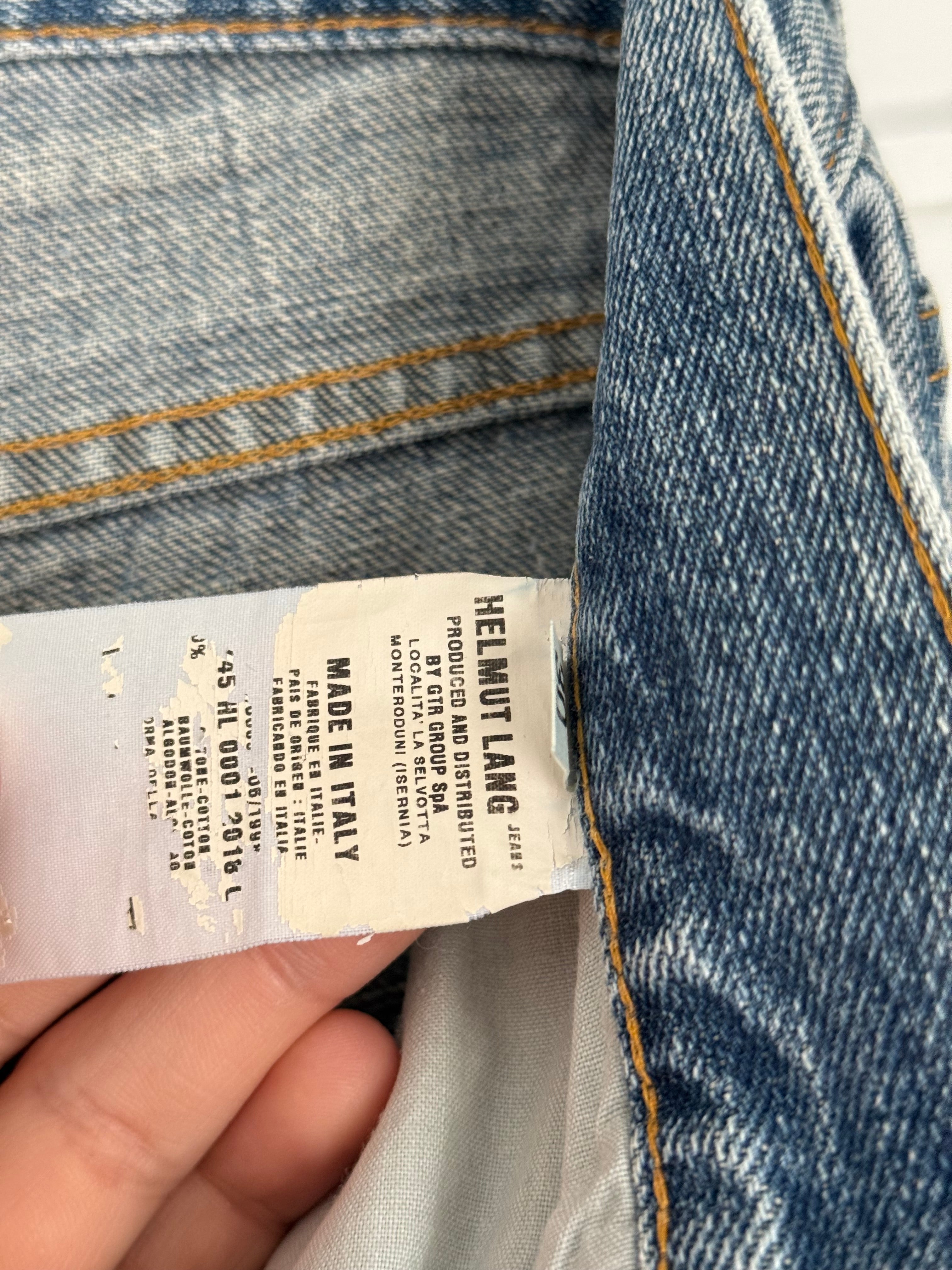 Helmut Lang 1998 Vintage Blue Faded Denim Jeans - Size 30