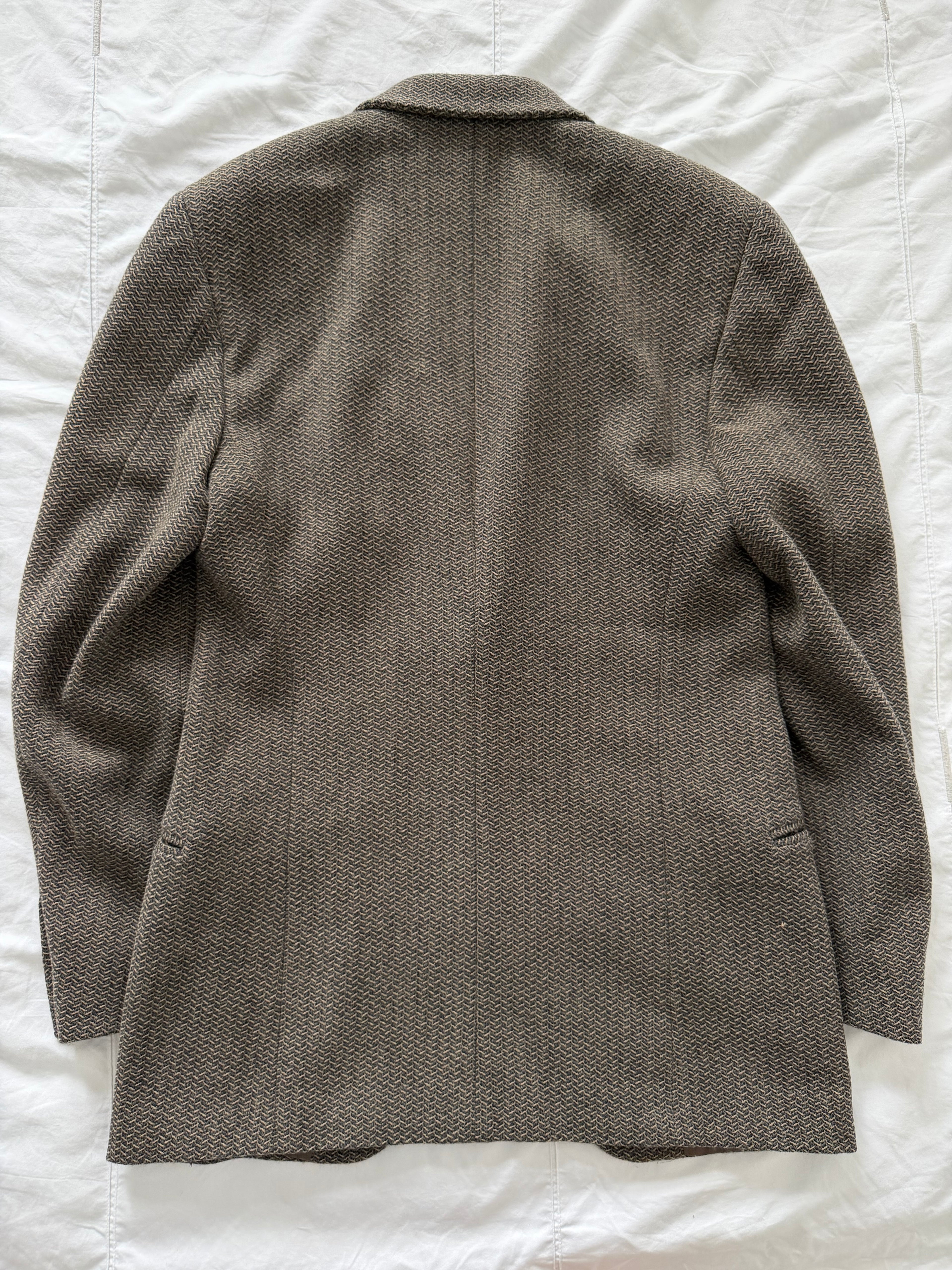 Emporio Armani 1990s 1B Wool Textured Sport Jacket Blazer - Size S