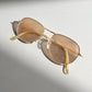 Helmut Lang 1999 Titanium Aviator Sunglasses