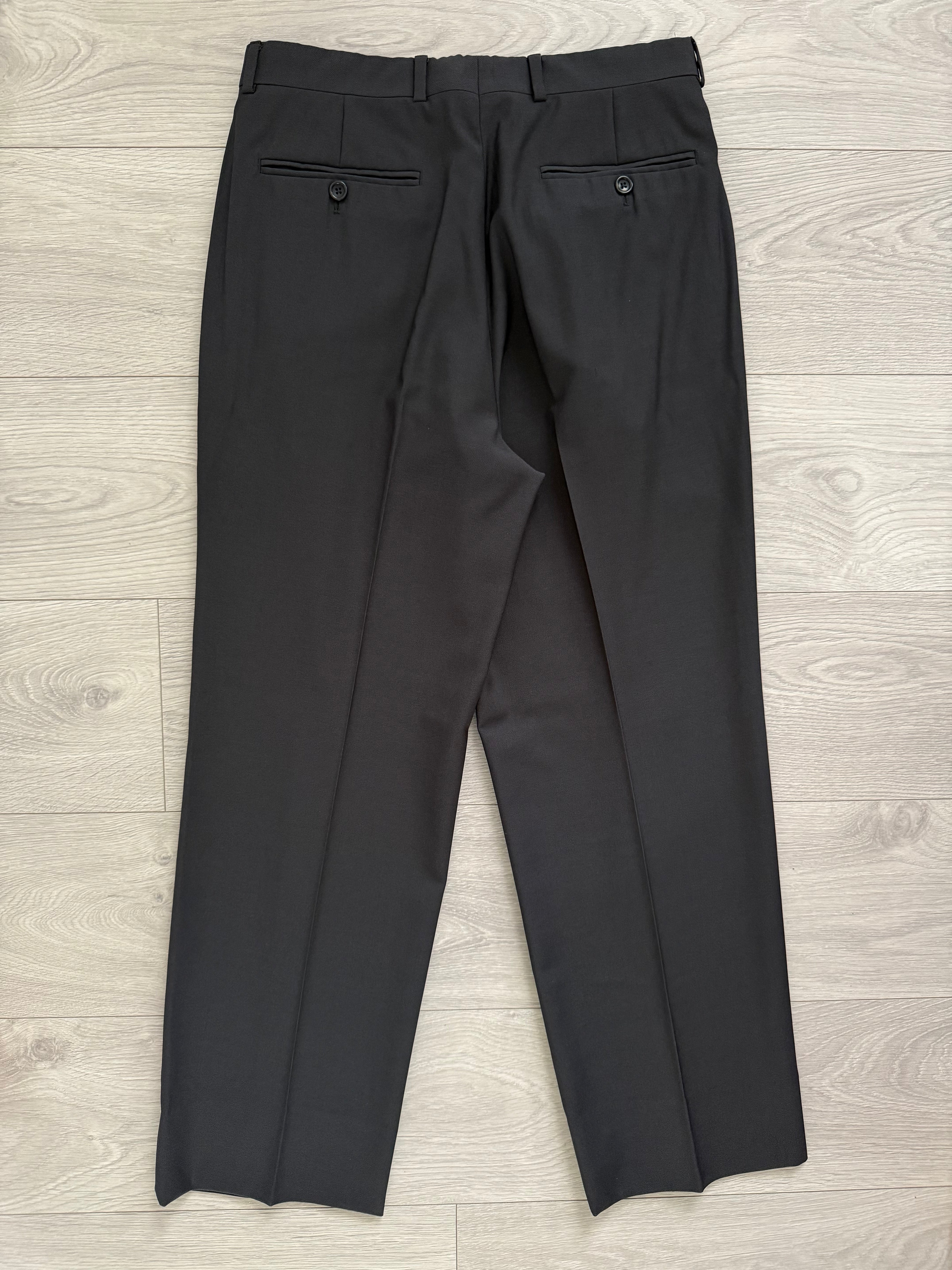 Armani 2000s Pleated Wool Black Pants - Size 30