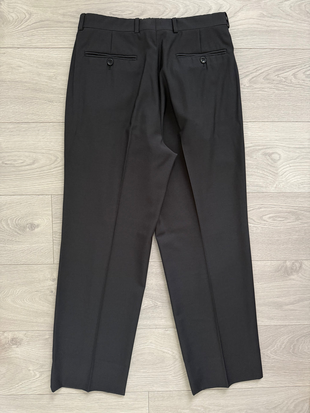 Armani 2000s Pleated Wool Black Pants - Size 30" Waist