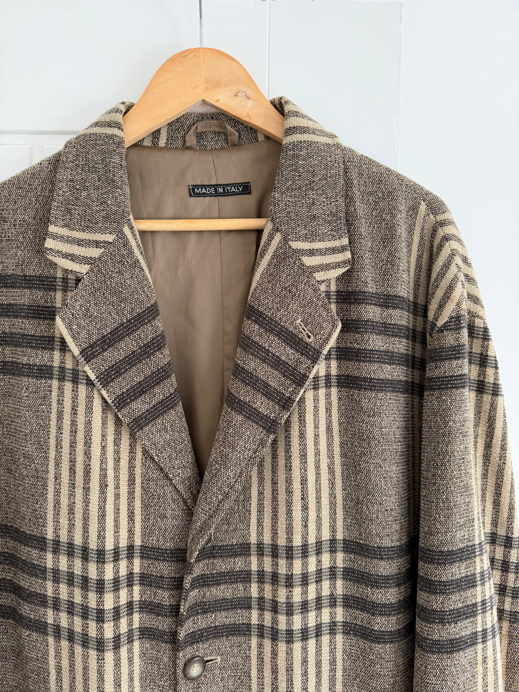 Emporio Armani 1990s Wool Blend Textured Sport Coat  - Size XL