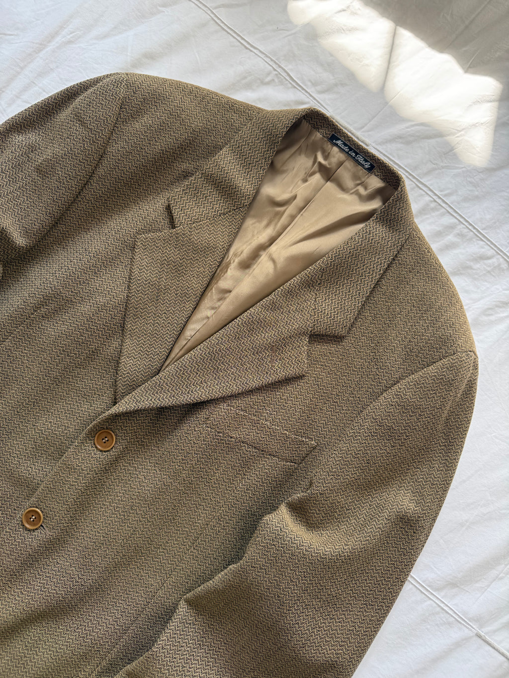 Giorgio Armani 1980s 3B Textured Wool Nylon Sport Jacket Blazer  - Size XL